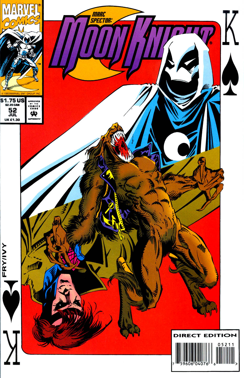 Read online Marc Spector: Moon Knight comic -  Issue #52 - 1
