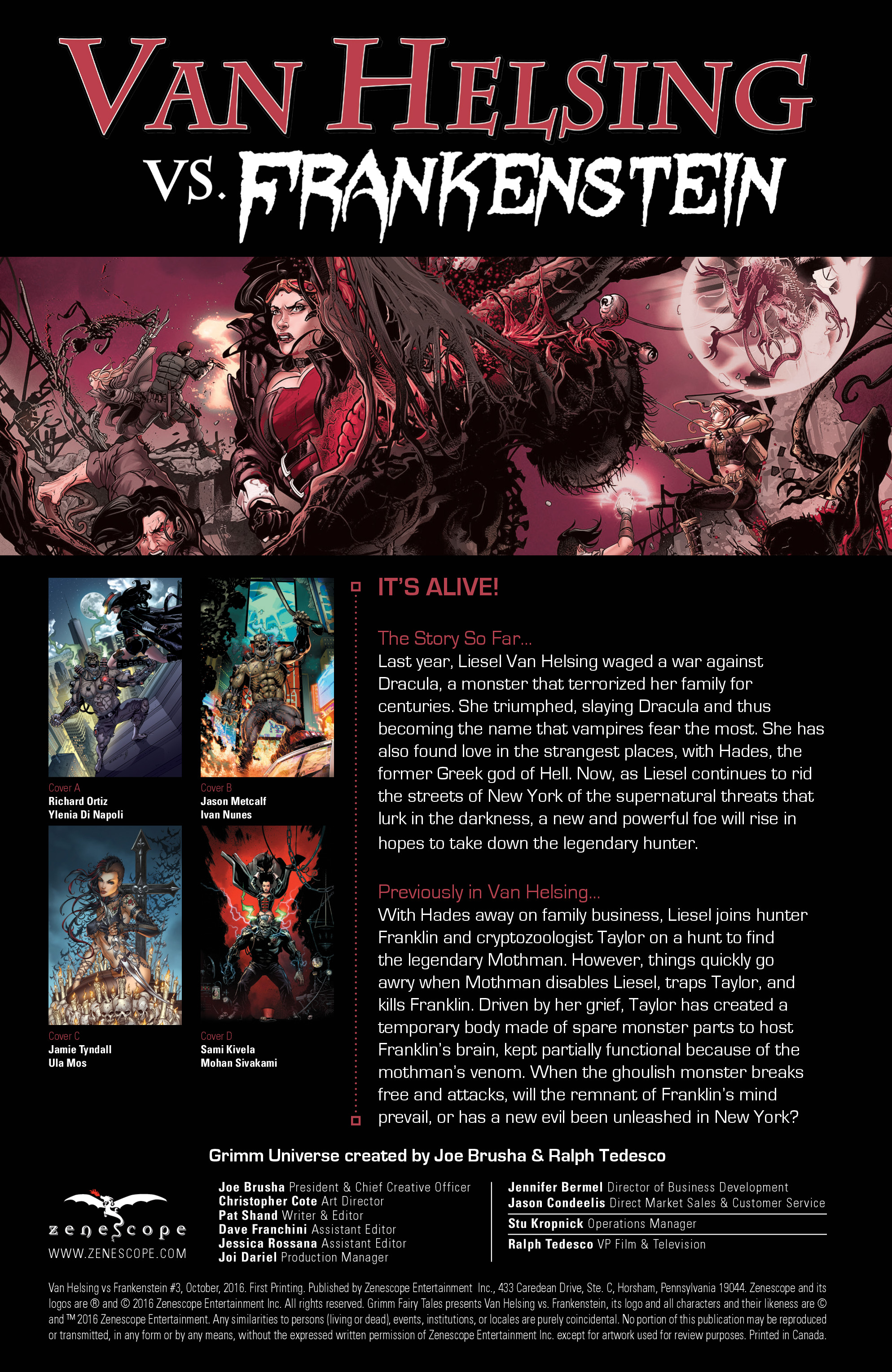Read online Van Helsing vs Frankenstein comic -  Issue #3 - 2