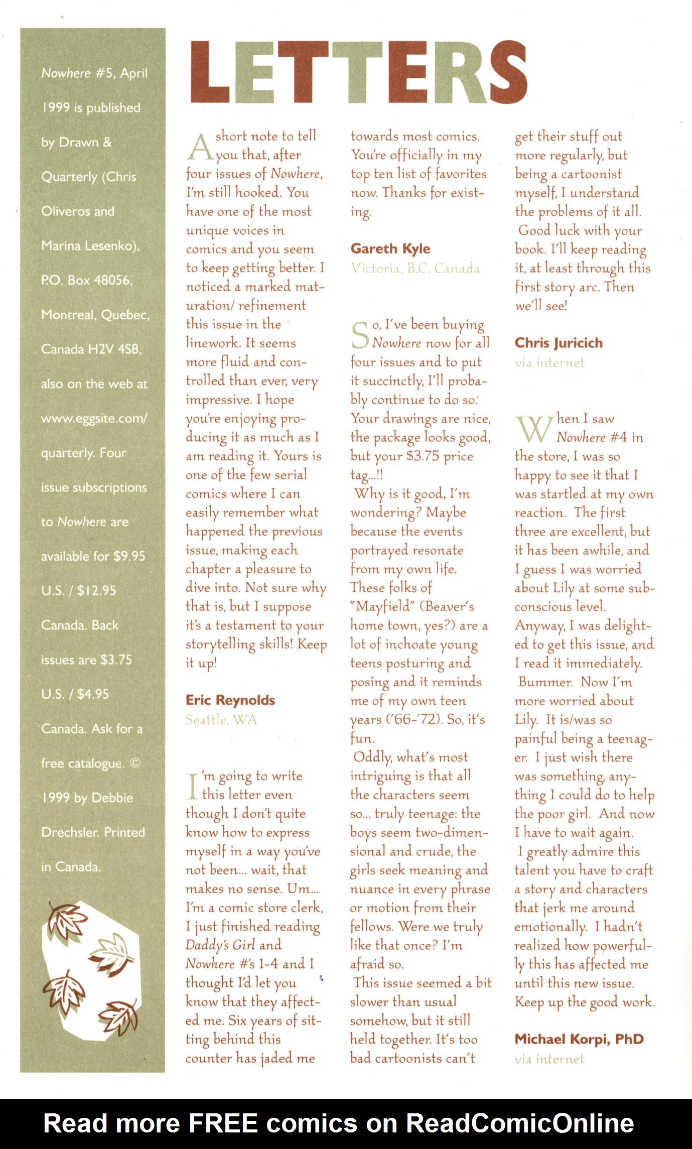 Read online Nowhere comic -  Issue #5 - 2