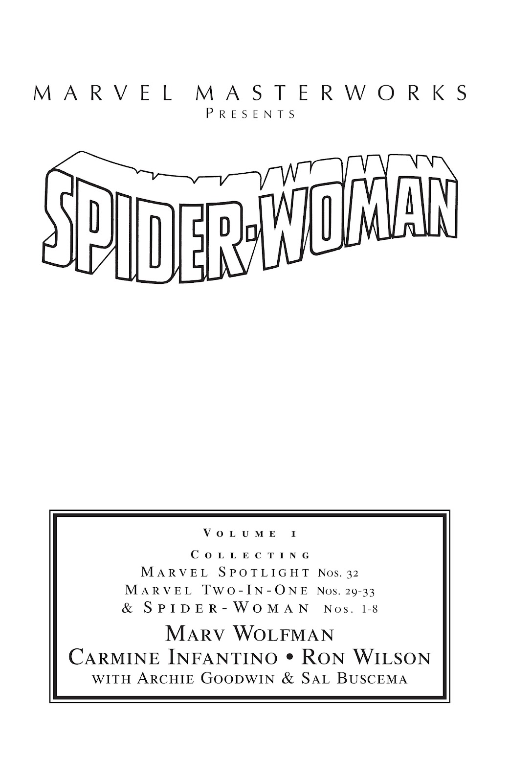 Marvel Masterworks: Spider-Woman issue TPB (Part 1) - Page 2