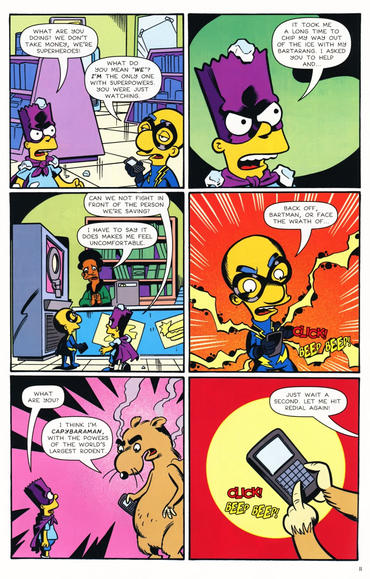 Read online Bongo Comics Presents Simpsons Super Spectacular comic -  Issue #12 - 13