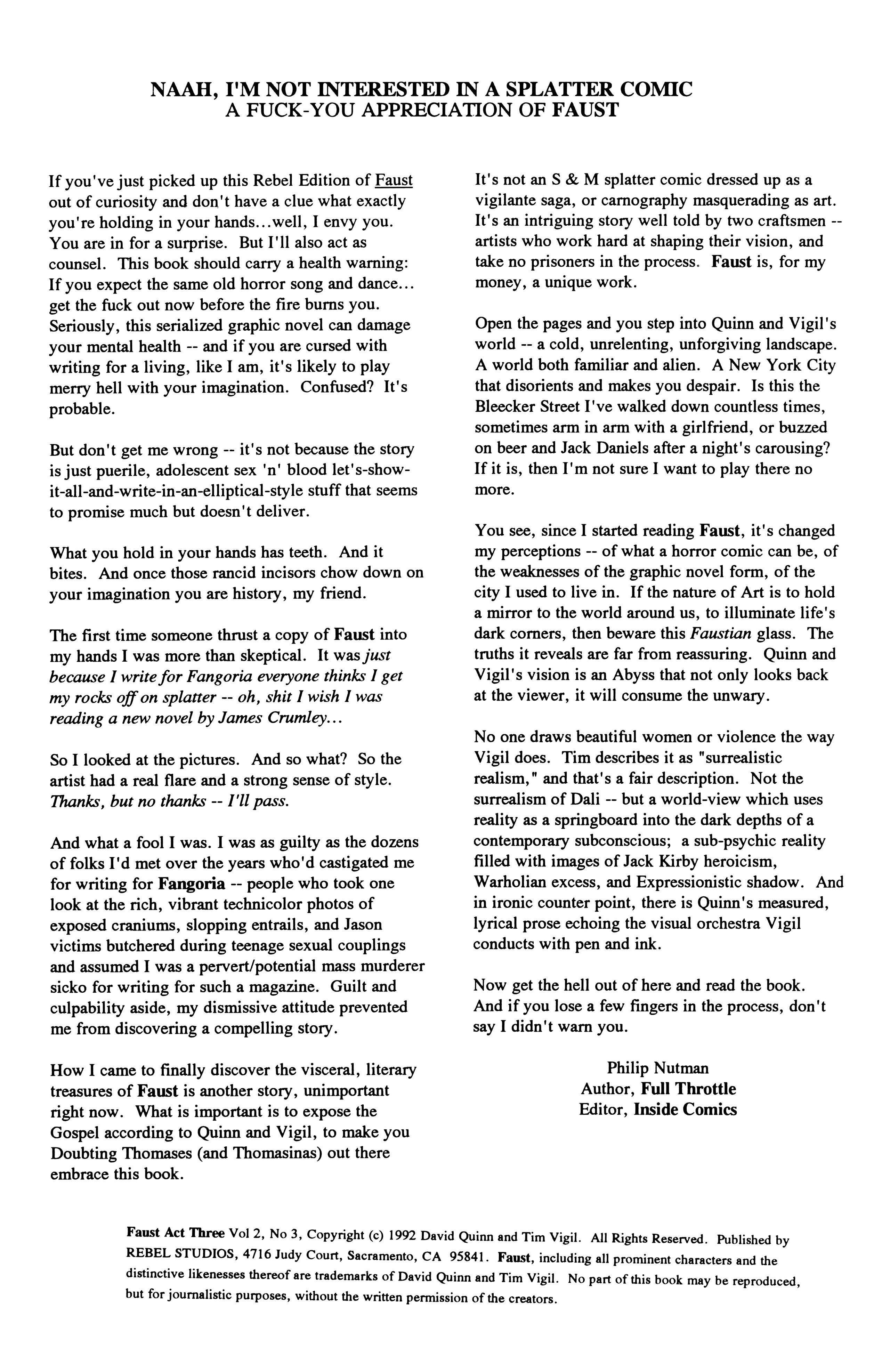 Read online Faust : Love of the Damned comic -  Issue #3 - 4