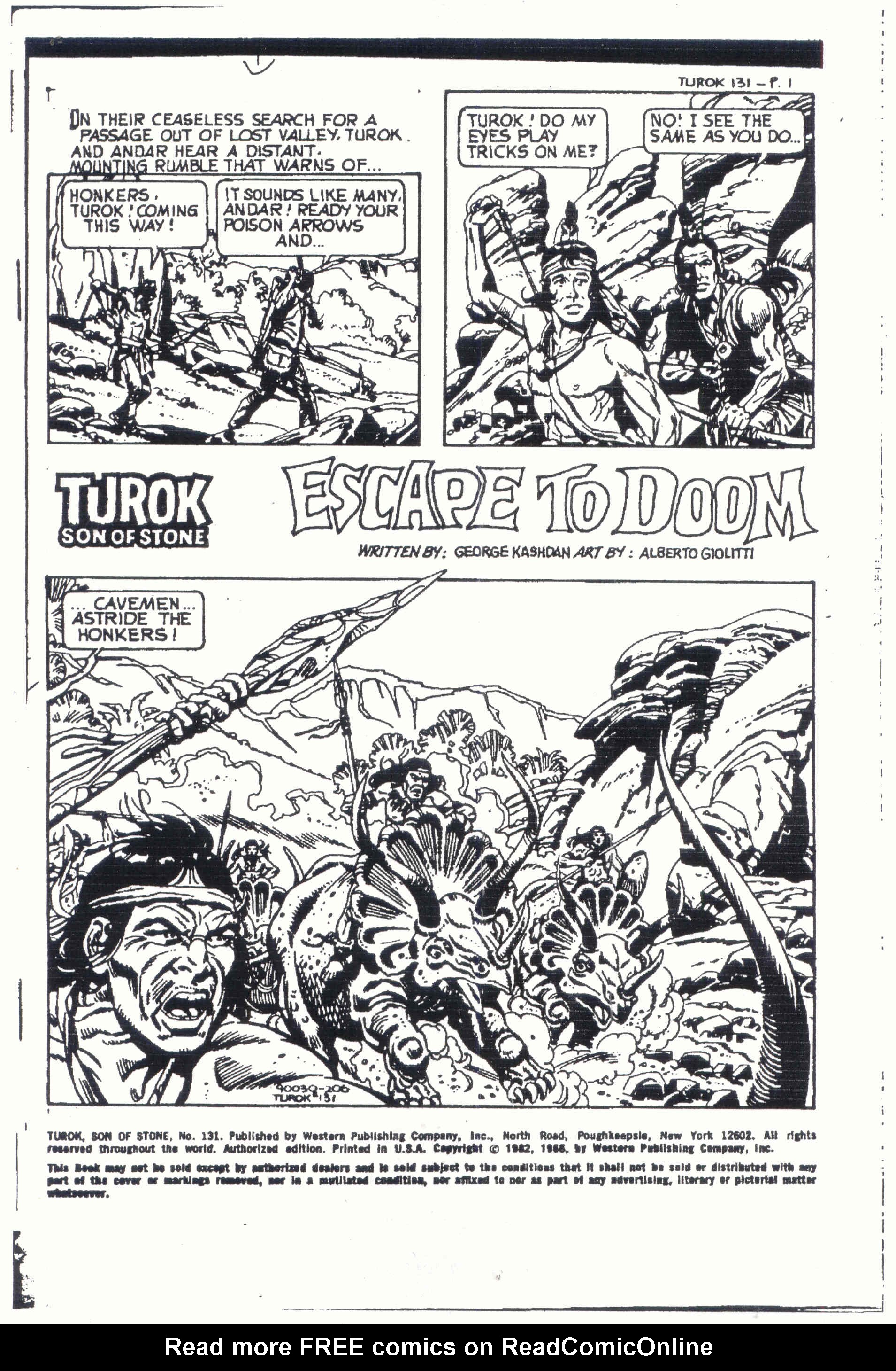 Read online Turok, Son of Stone comic -  Issue #131 - 1