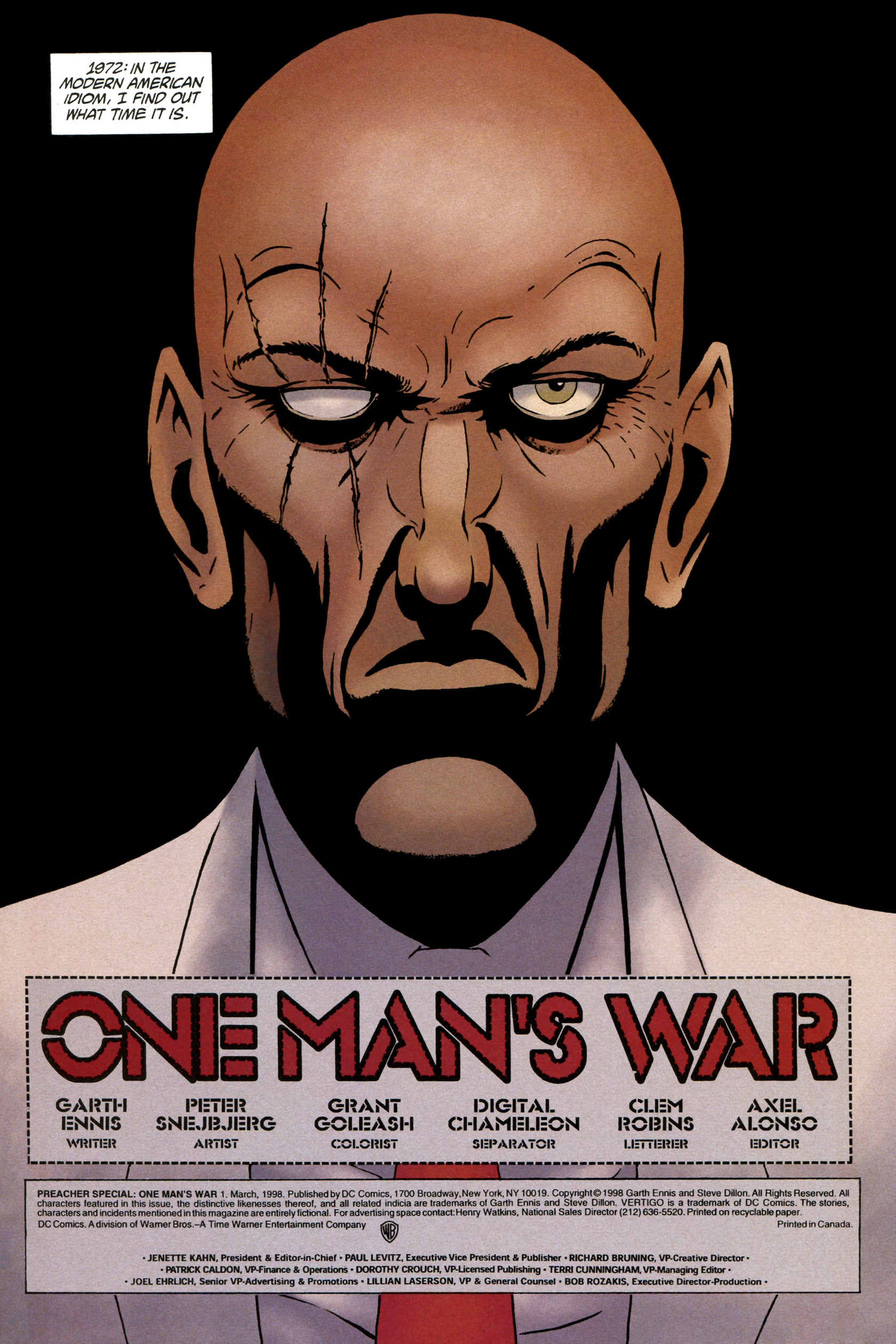 Read online Preacher Special: One Man's War comic -  Issue # Full - 2