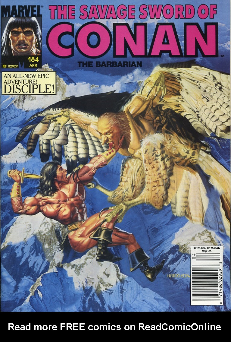 Read online The Savage Sword Of Conan comic -  Issue #184 - 1