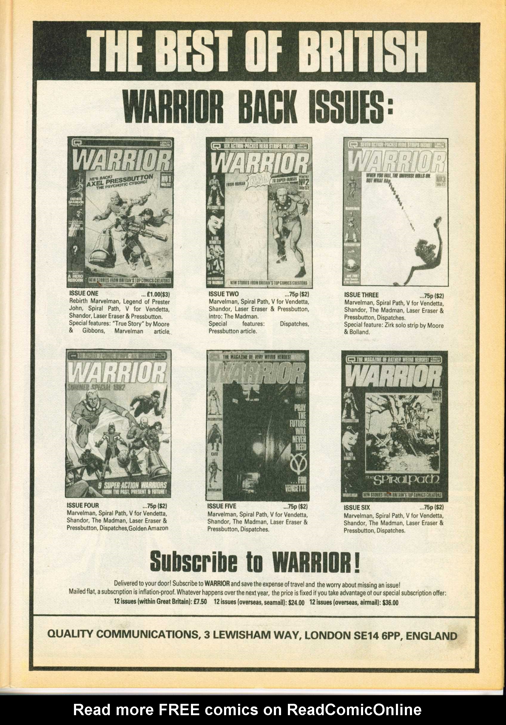 Read online Warrior comic -  Issue #8 - 11