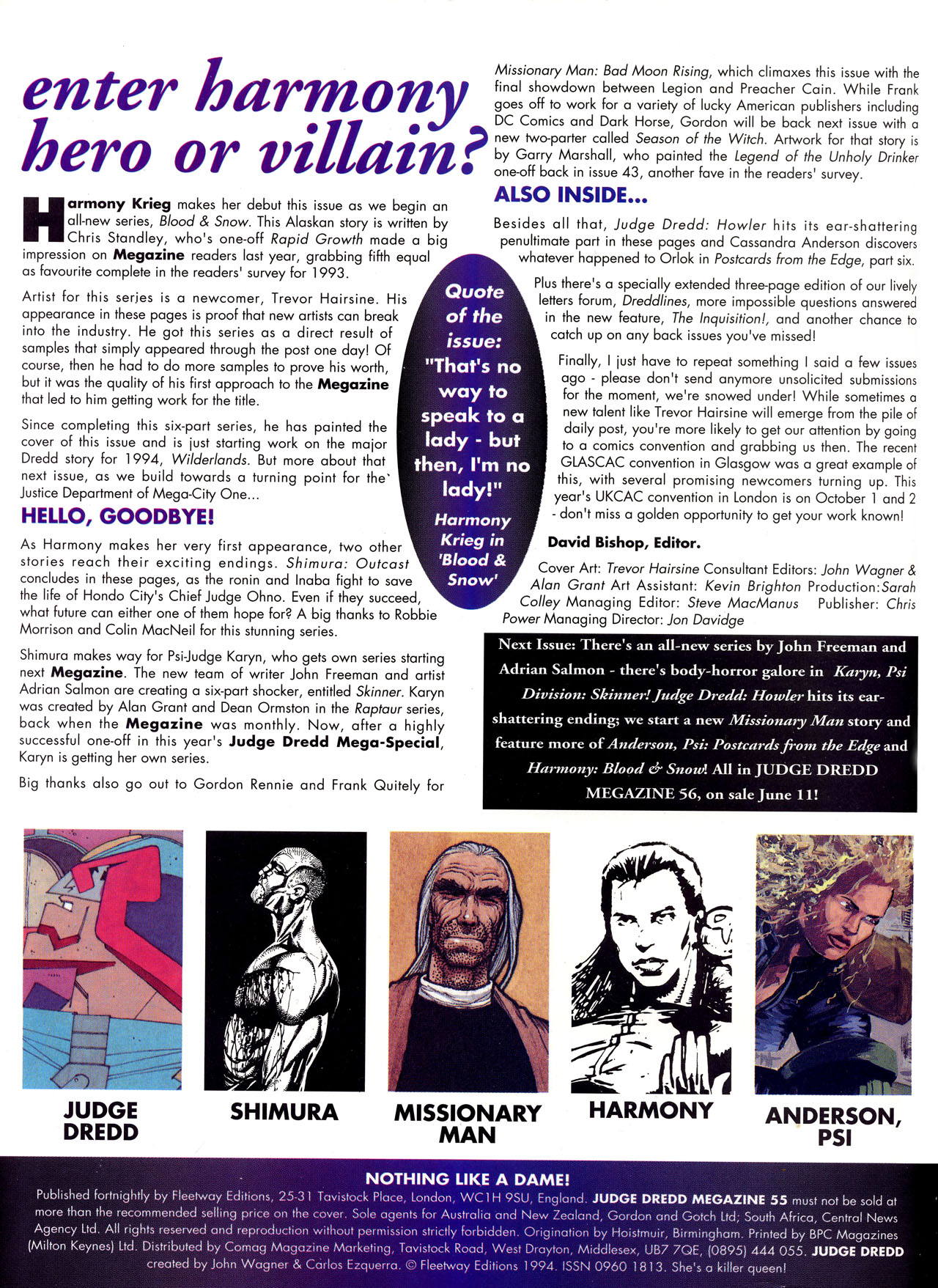 Read online Judge Dredd: The Megazine (vol. 2) comic -  Issue #55 - 2