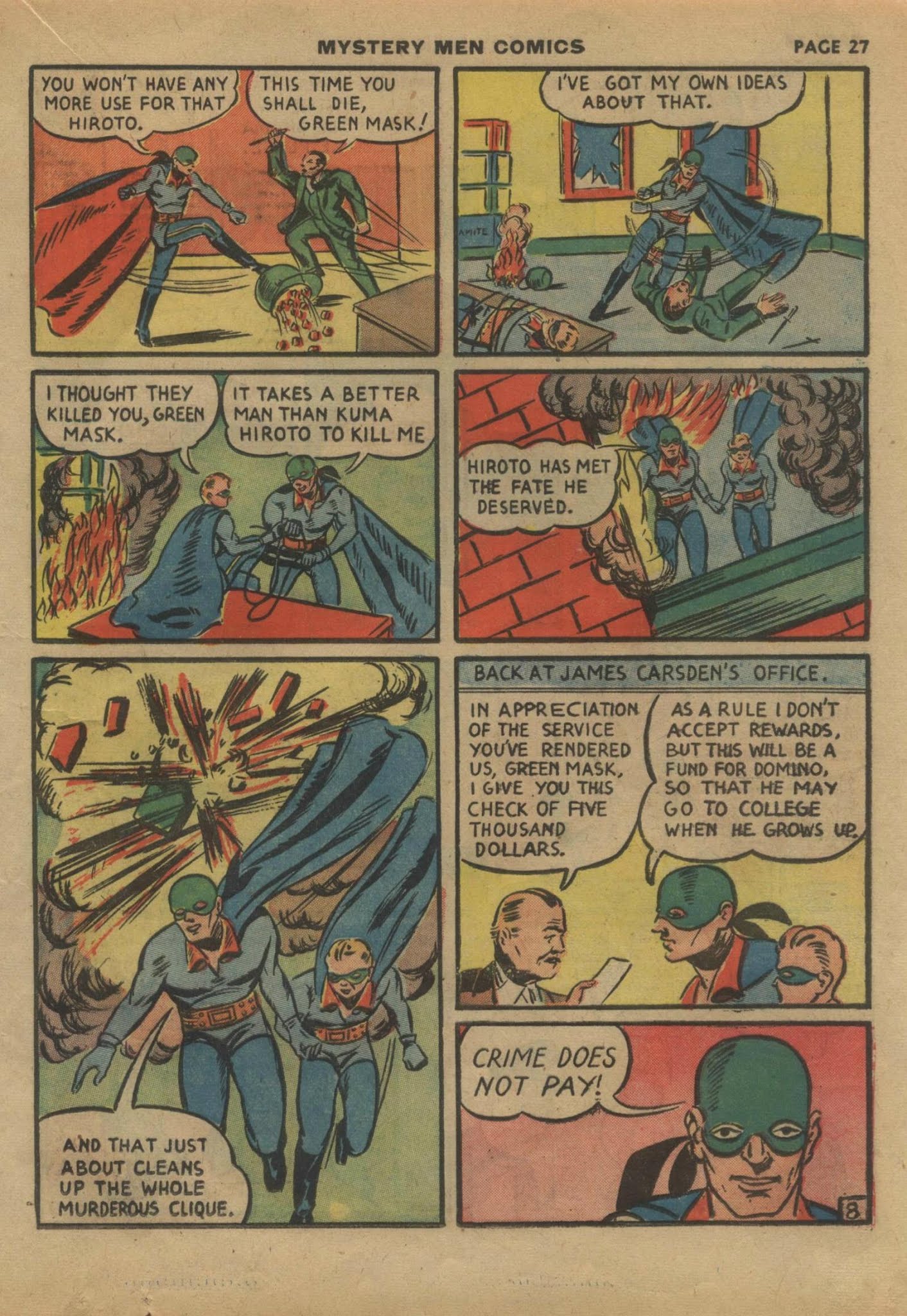 Read online Mystery Men Comics comic -  Issue #14 - 29