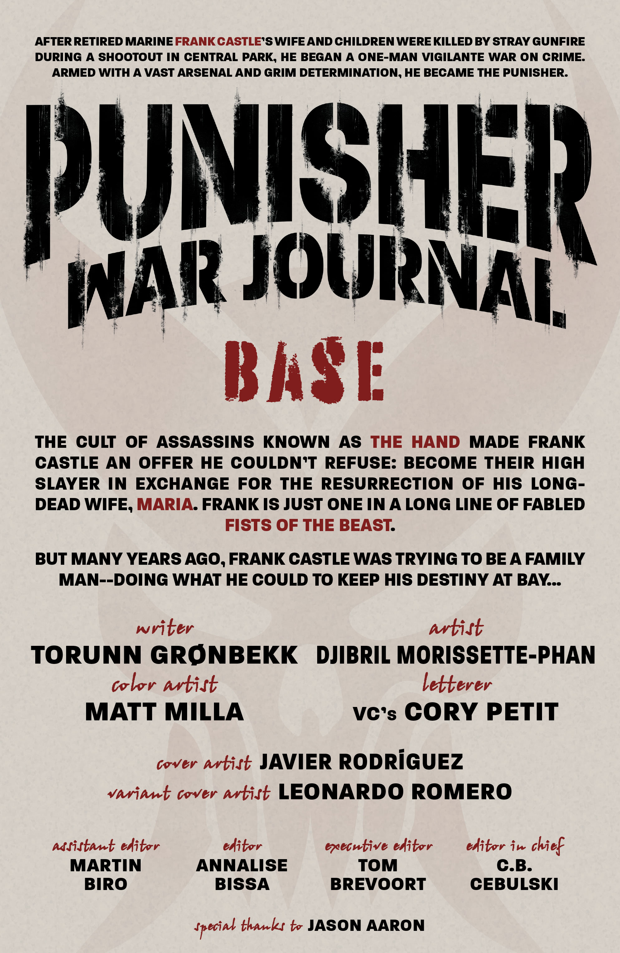 Read online Punisher War Journal: Base comic -  Issue #1 - 2