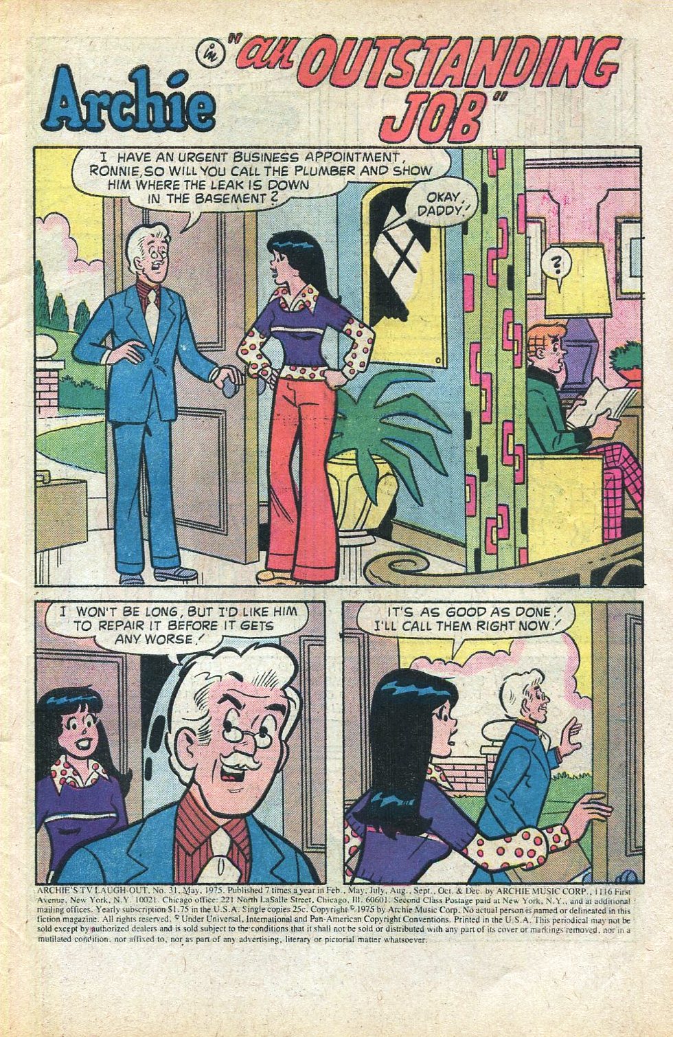 Read online Archie's TV Laugh-Out comic -  Issue #31 - 3