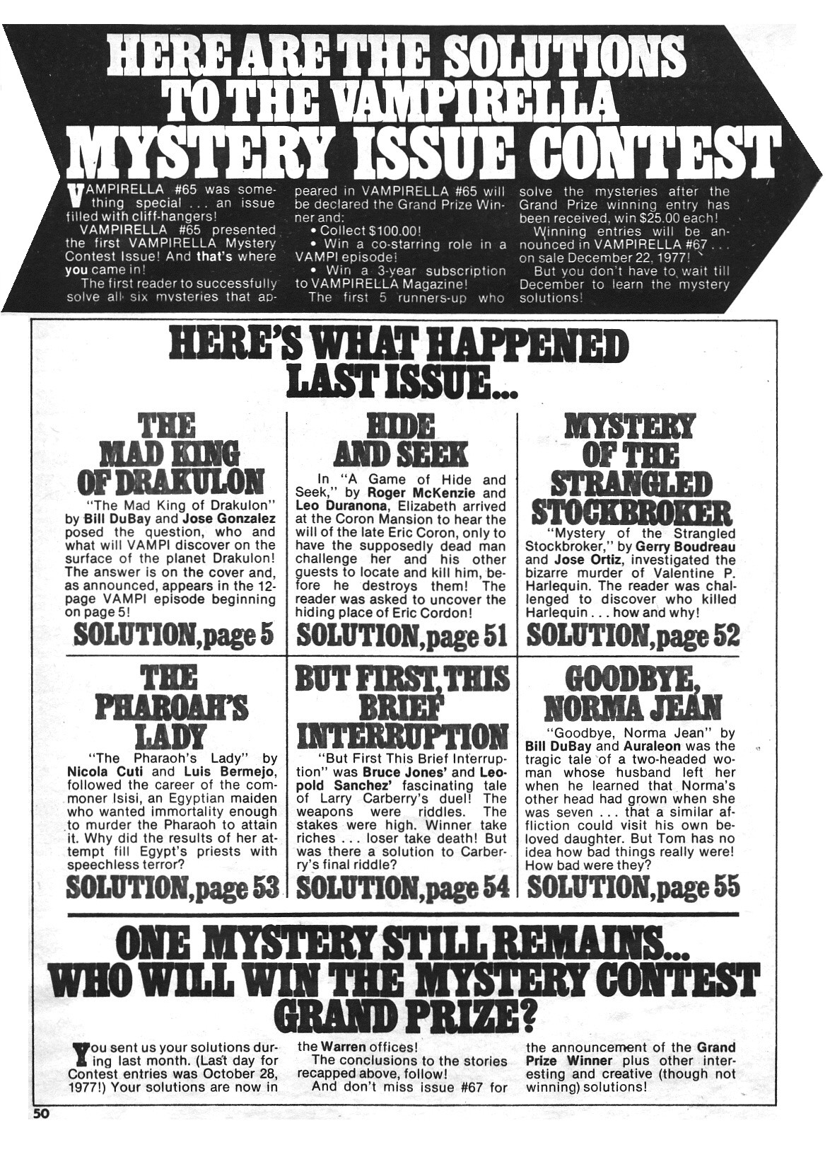 Read online Vampirella (1969) comic -  Issue #66 - 50