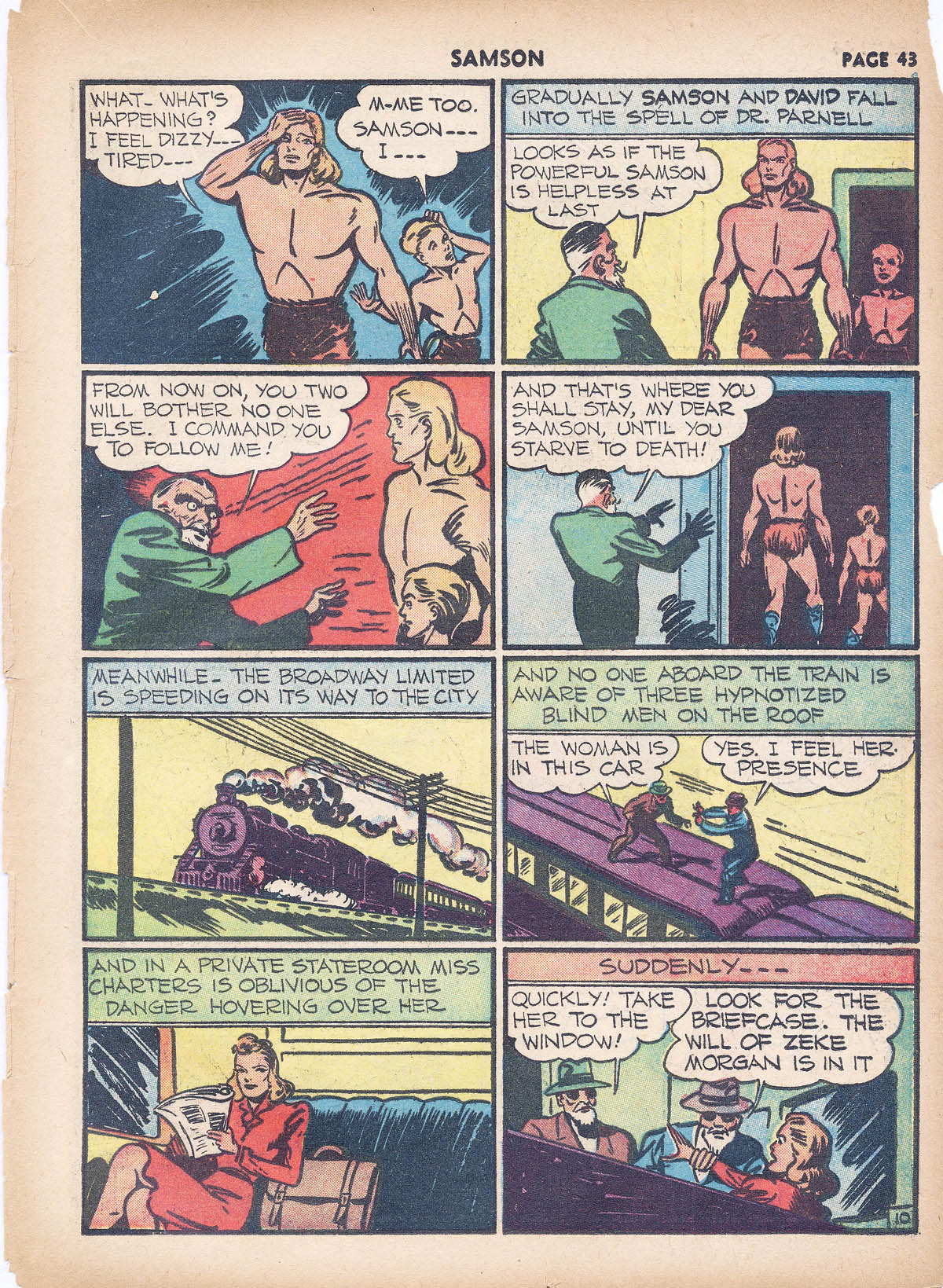 Read online Samson (1940) comic -  Issue #4 - 44