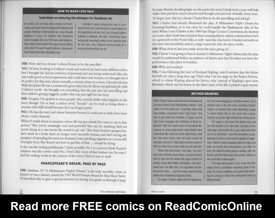 Read online The Sandman Companion comic -  Issue # TPB - 45