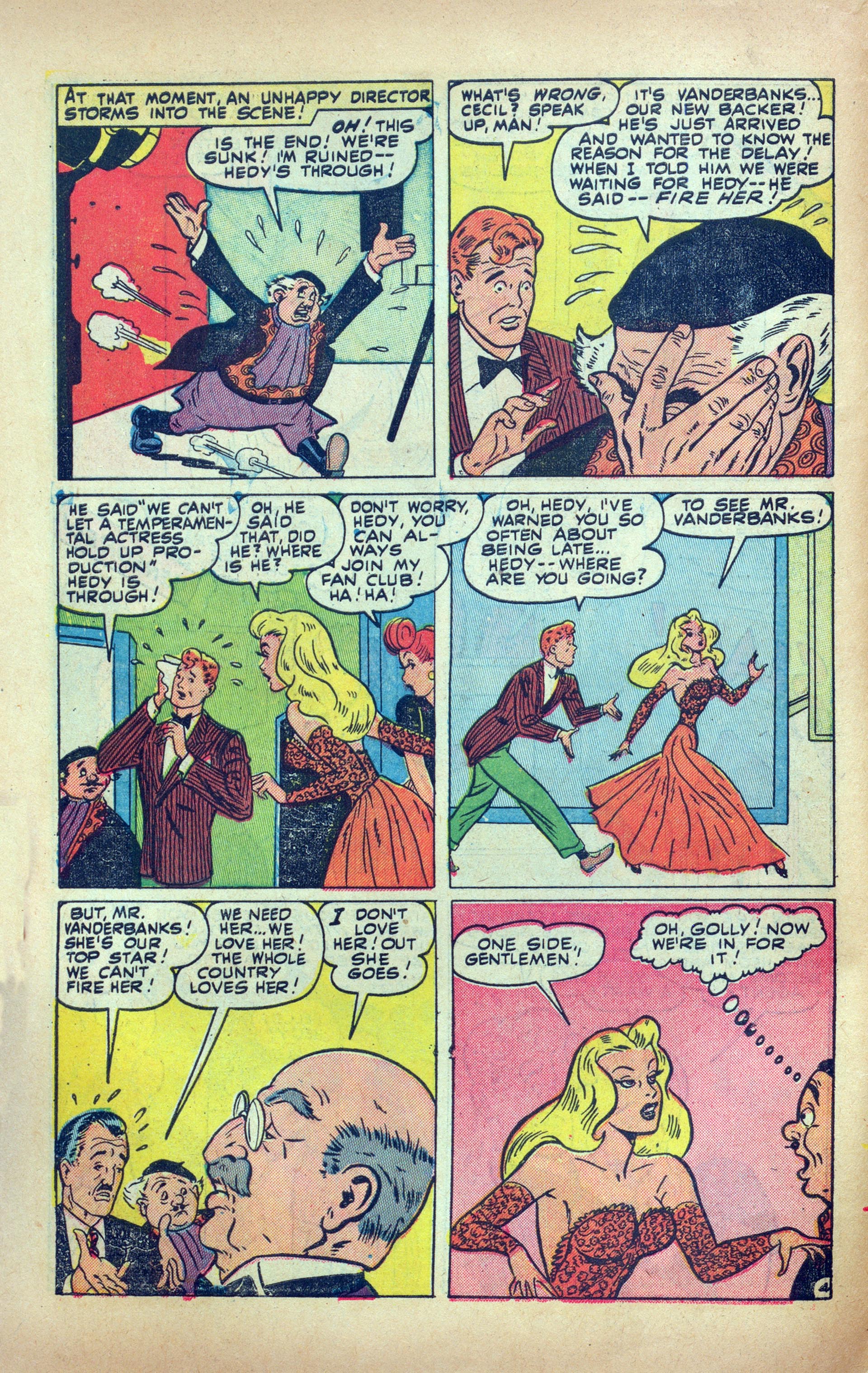 Read online Hedy Of Hollywood Comics comic -  Issue #44 - 6