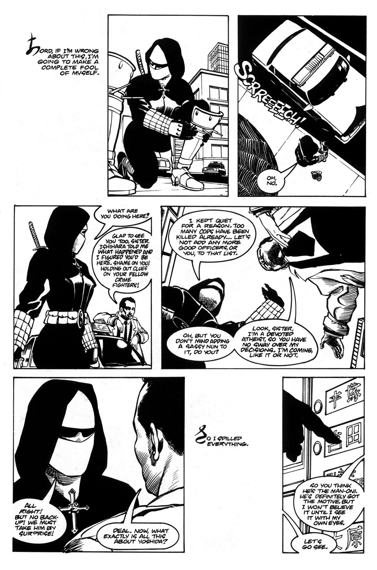 Read online Warrior Nun: Black & White comic -  Issue #6 - 11