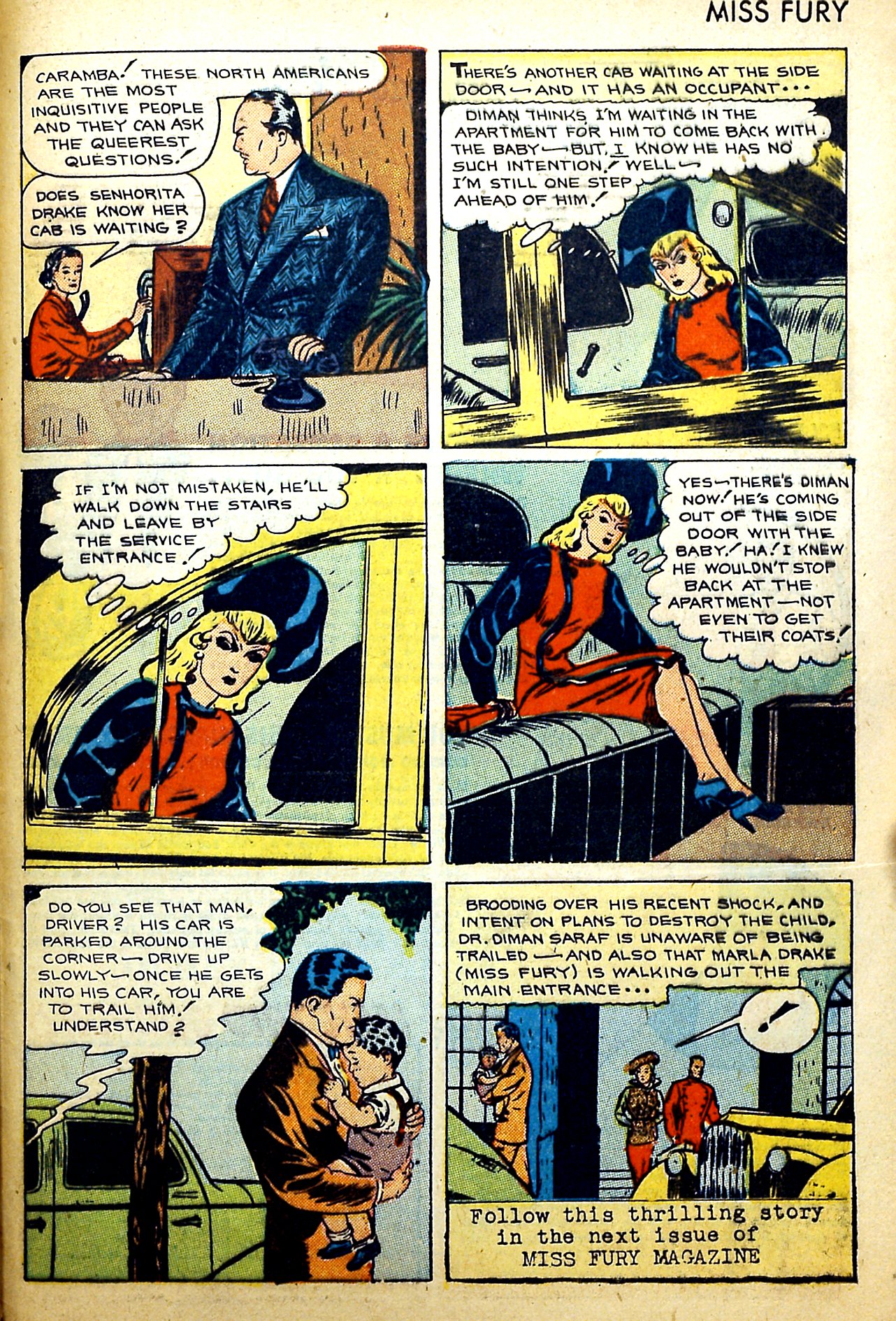 Read online Miss Fury (1942) comic -  Issue #8 - 34