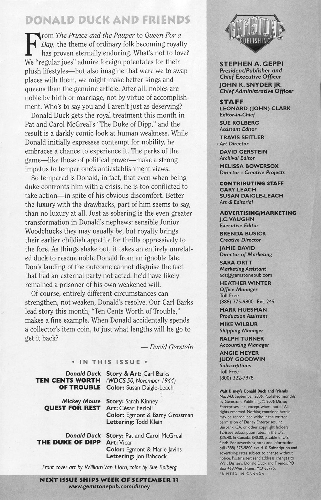 Read online Walt Disney's Donald Duck and Friends comic -  Issue #343 - 2