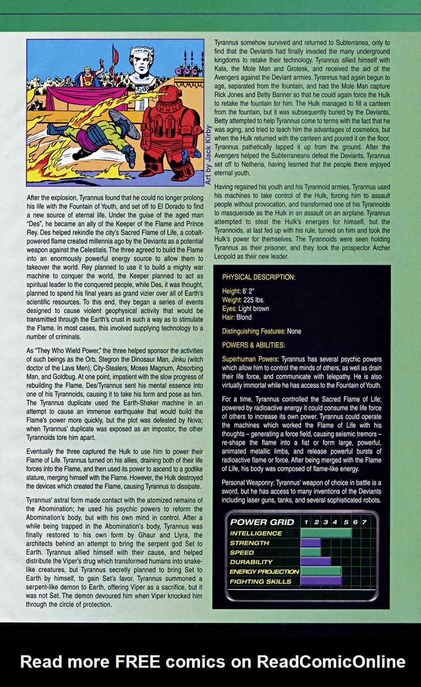 Read online The Official Handbook of the Marvel Universe: Hulk comic -  Issue # Full - 44