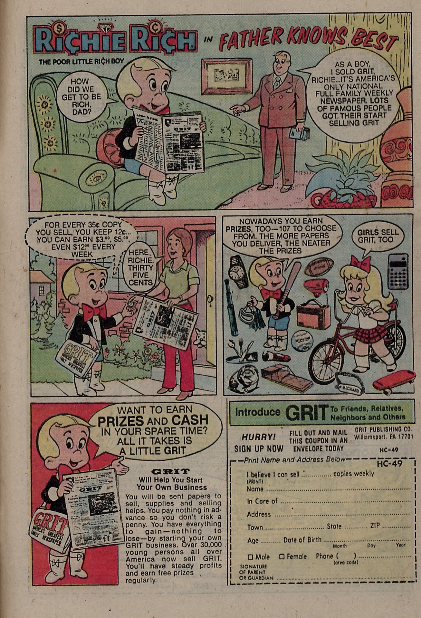 Read online Richie Rich & Dollar the Dog comic -  Issue #7 - 49