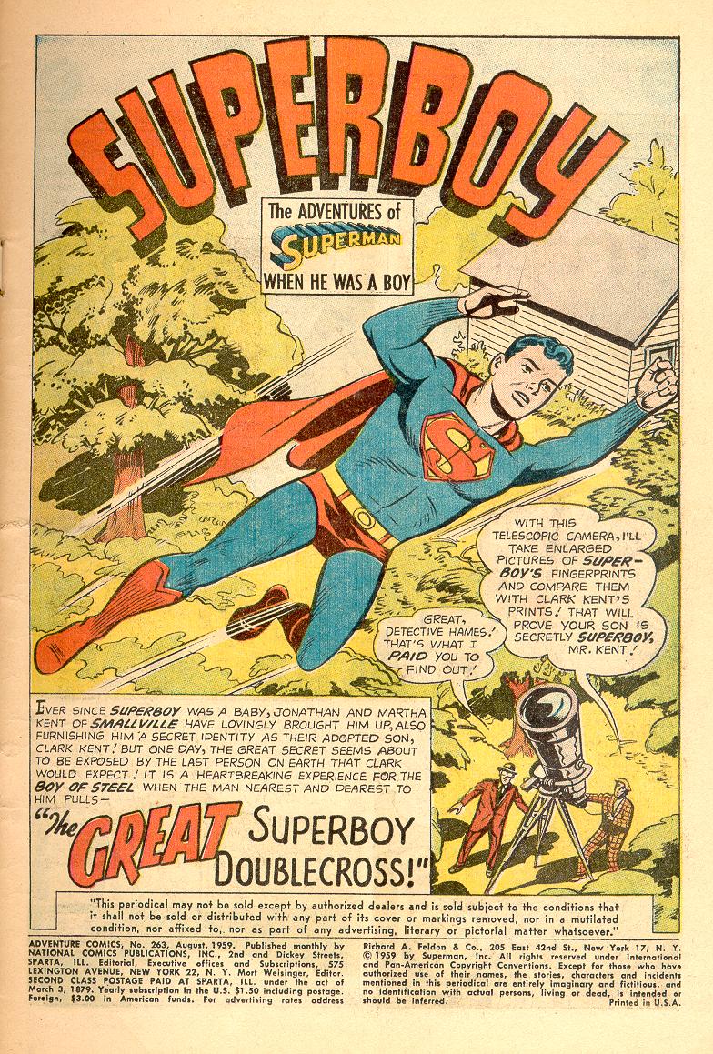 Read online Adventure Comics (1938) comic -  Issue #263 - 3
