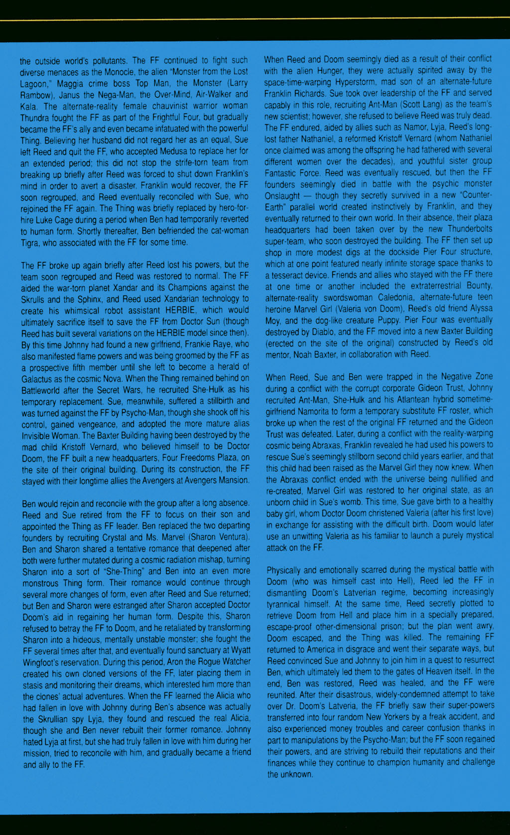 Read online Official Handbook of the Marvel Universe: Fantastic Four 2005 comic -  Issue # Full - 11