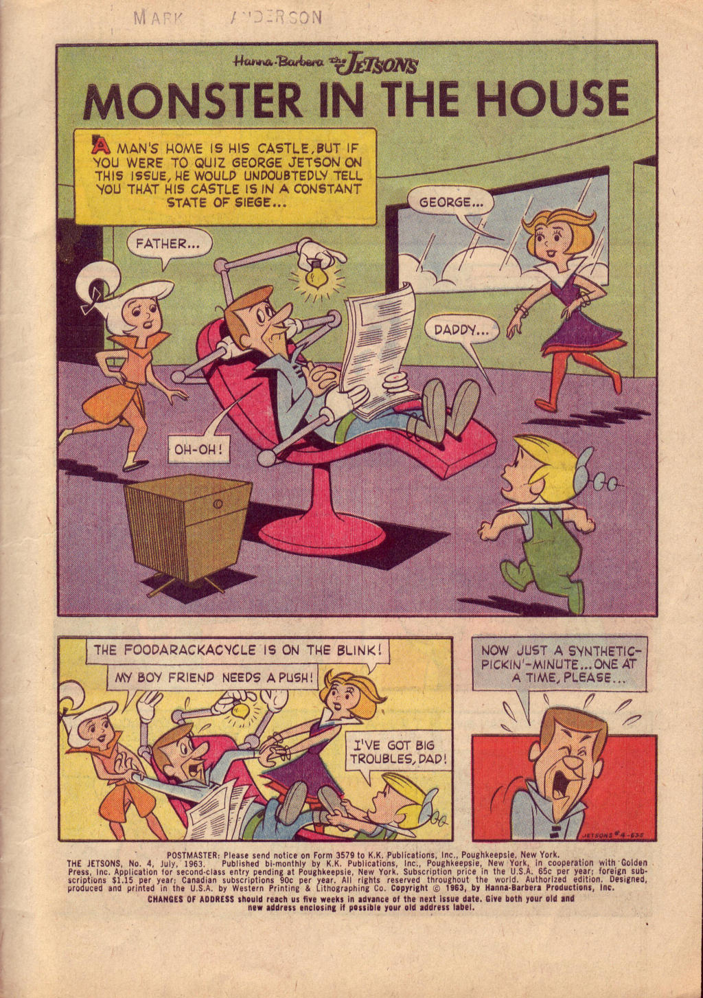 Read online The Jetsons (1963) comic -  Issue #4 - 3