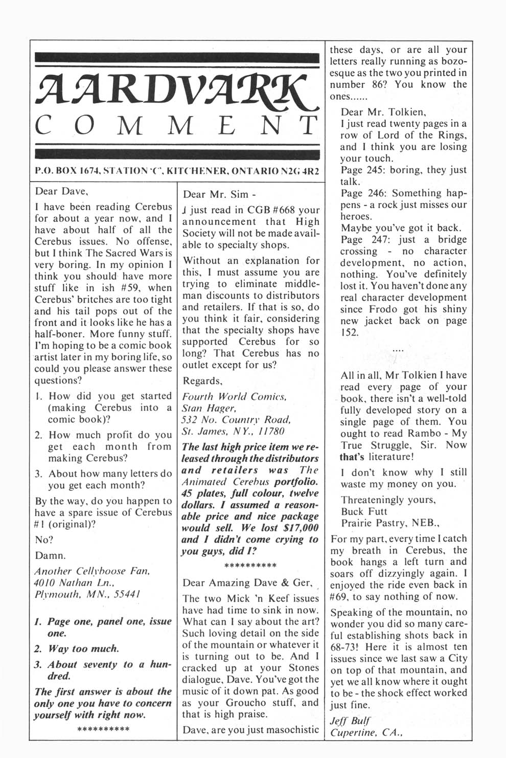 Cerebus Issue #88 #88 - English 24