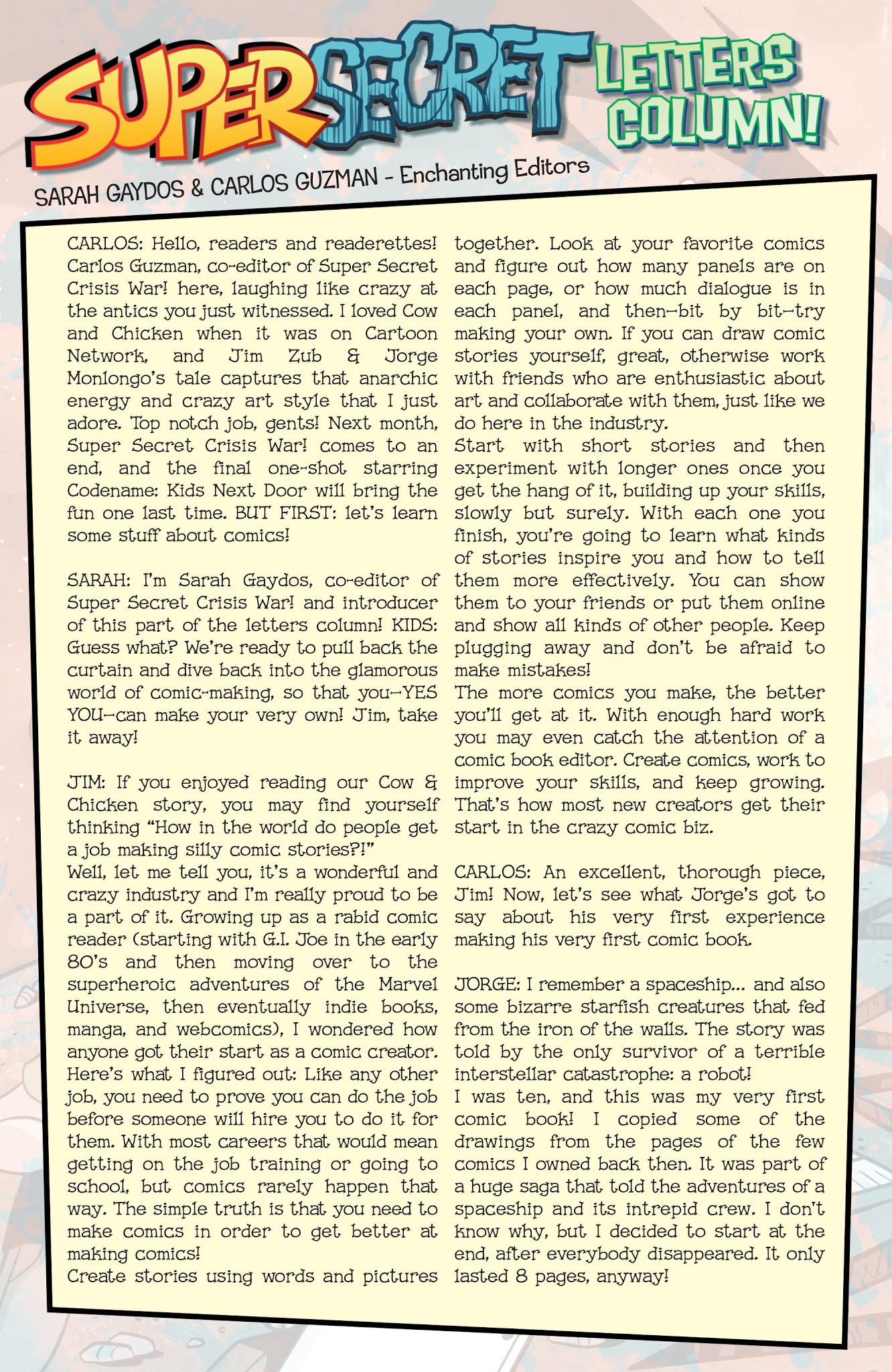 Read online Super Secret Crisis War!  Cow and Chicken comic -  Issue # Full - 24