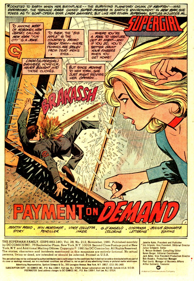 Read online The Superman Family comic -  Issue #212 - 3