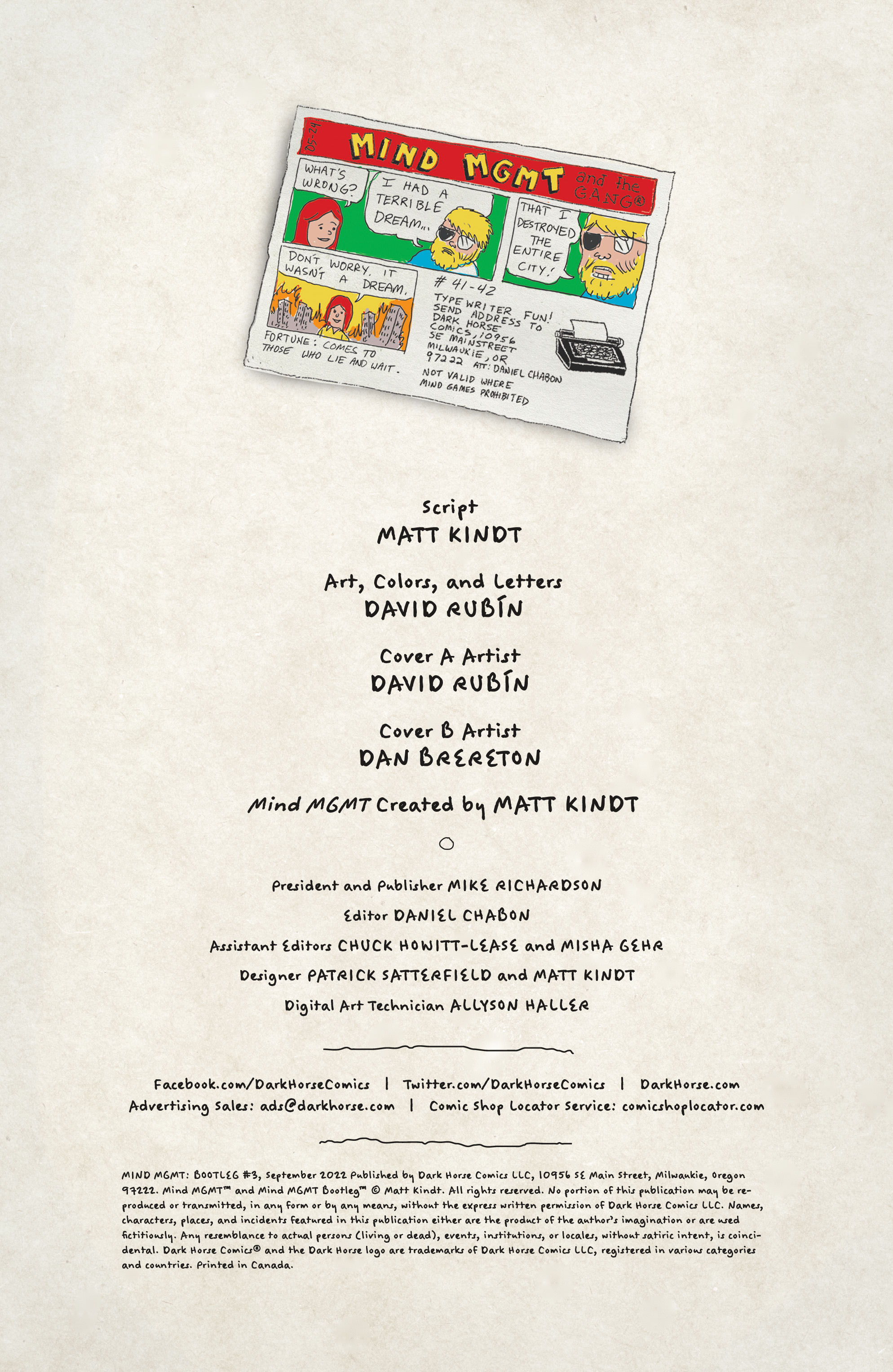 Read online Mind MGMT: Bootleg comic -  Issue #3 - 2