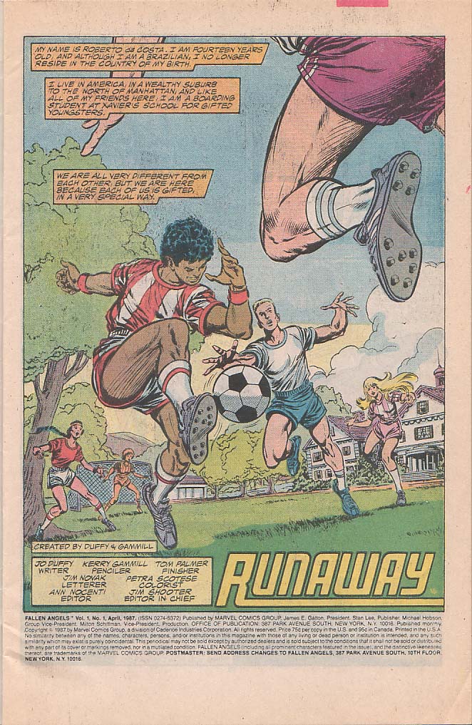 Read online Fallen Angels comic -  Issue #1 - 2