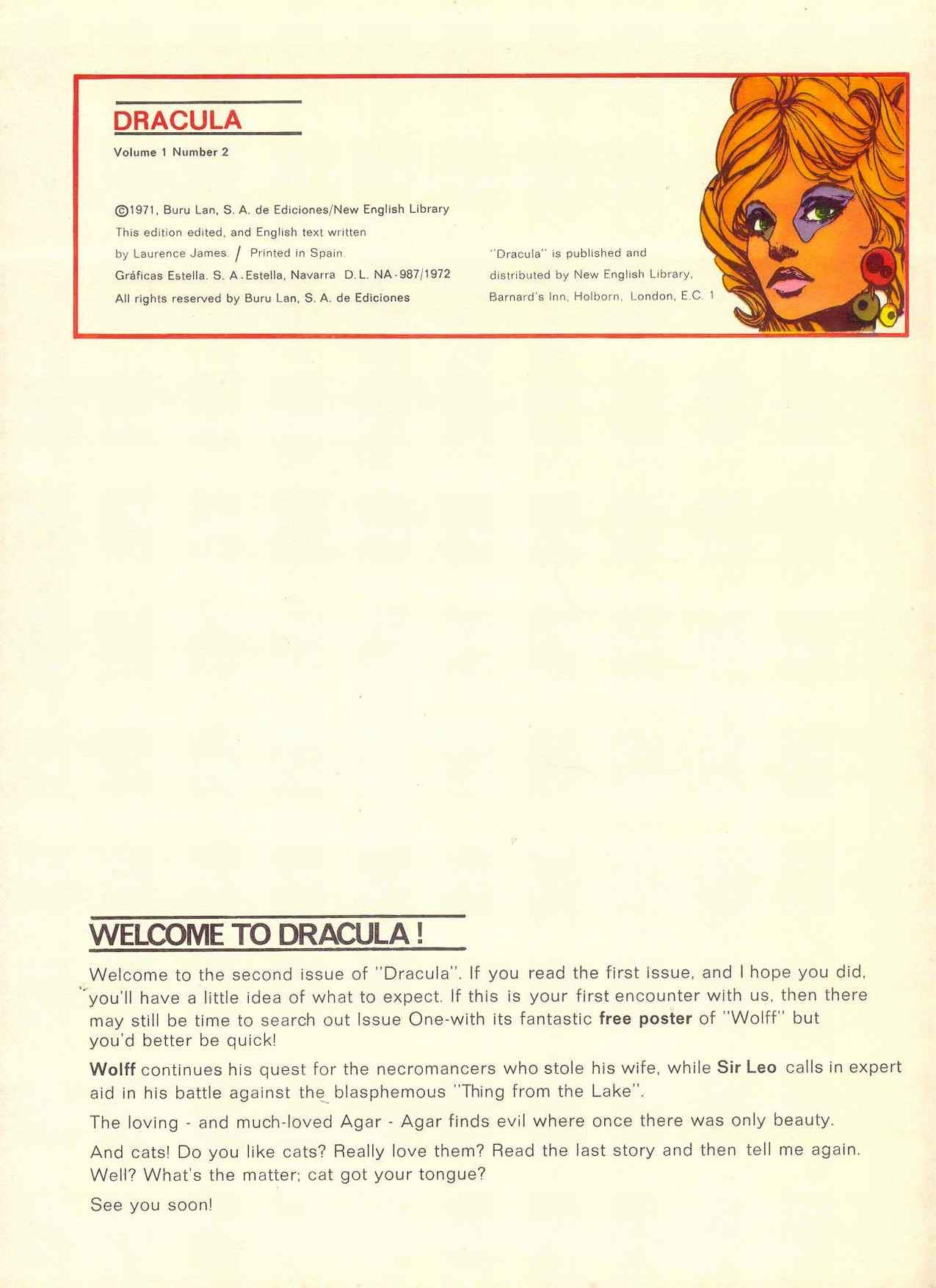 Read online Dracula (1971) comic -  Issue #2 - 2