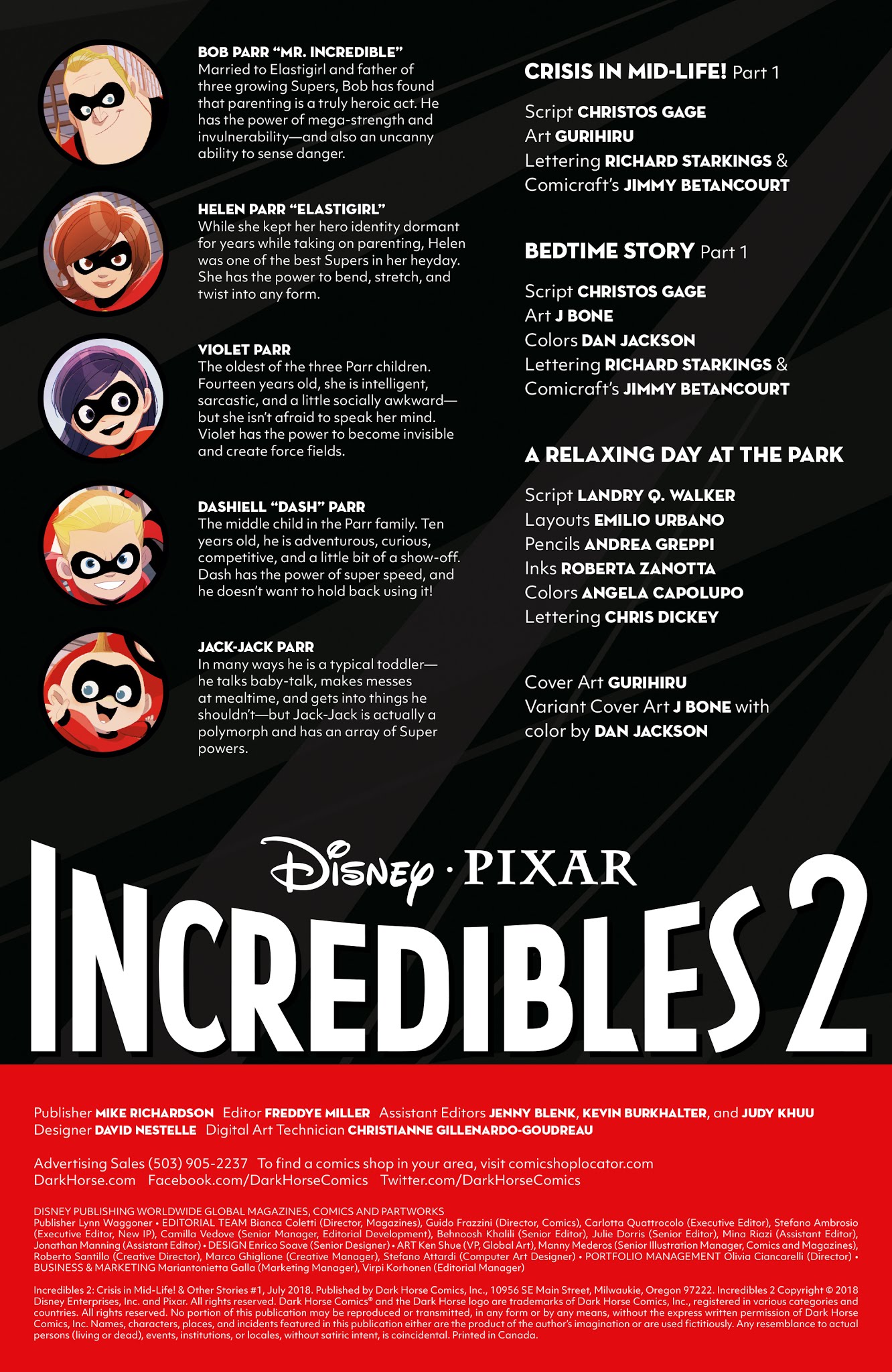 Read online Disney / Pixar The Incredibles 2: Crisis In Mid-Life! & Other Stories comic -  Issue #1 - 2