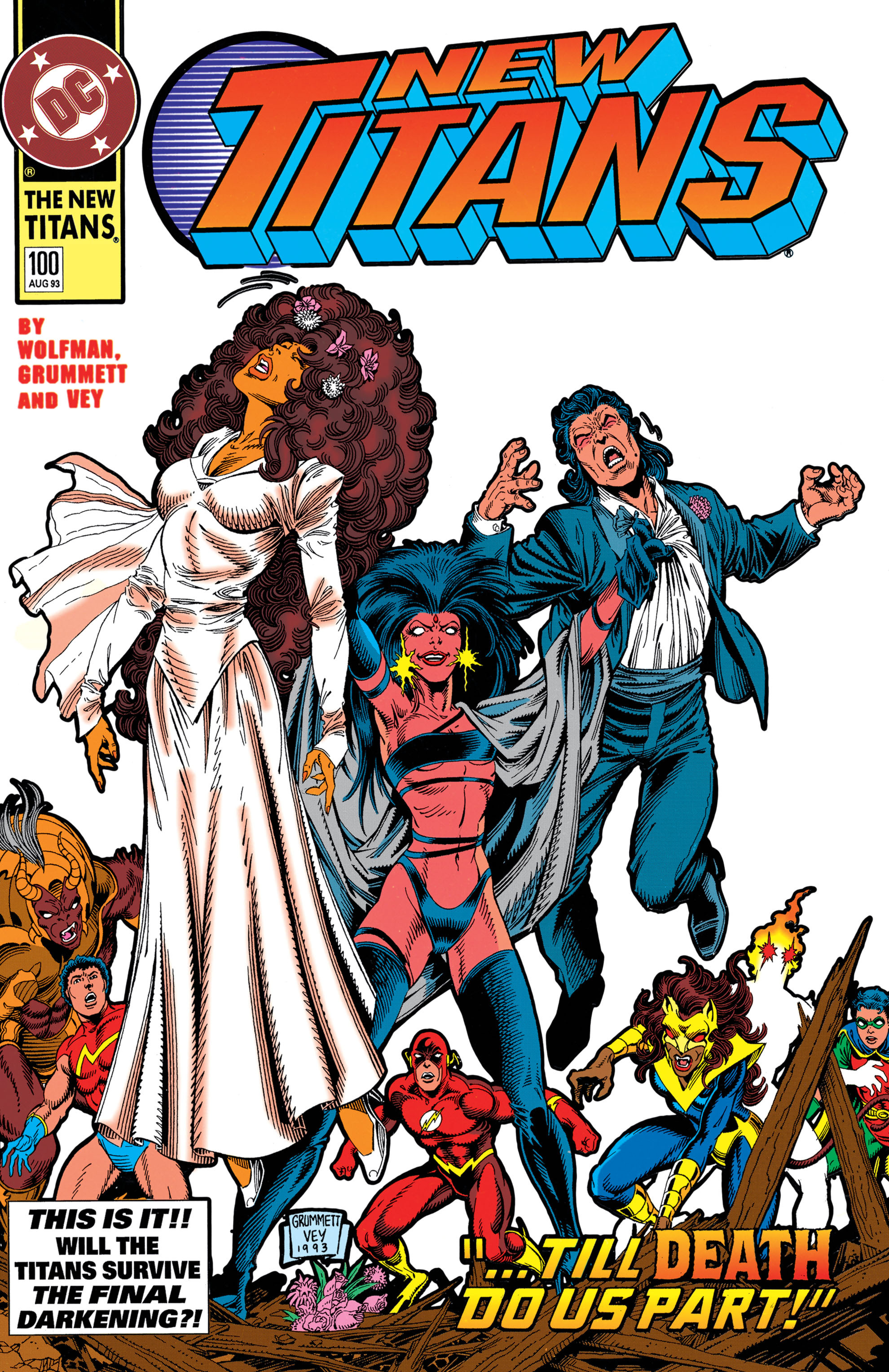 Read online The New Titans (1988) comic -  Issue #100 - 1