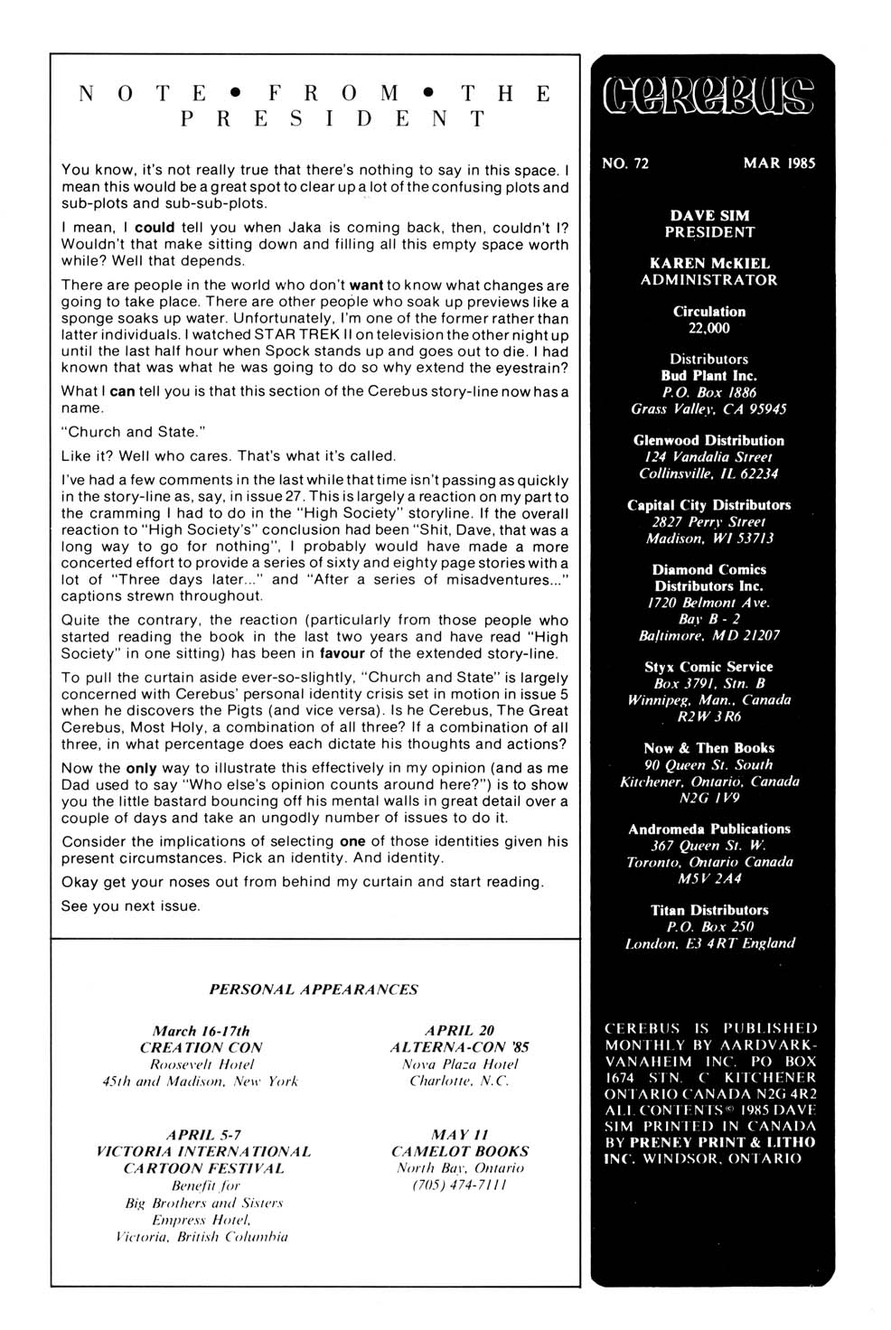 Cerebus Issue #72 #72 - English 2