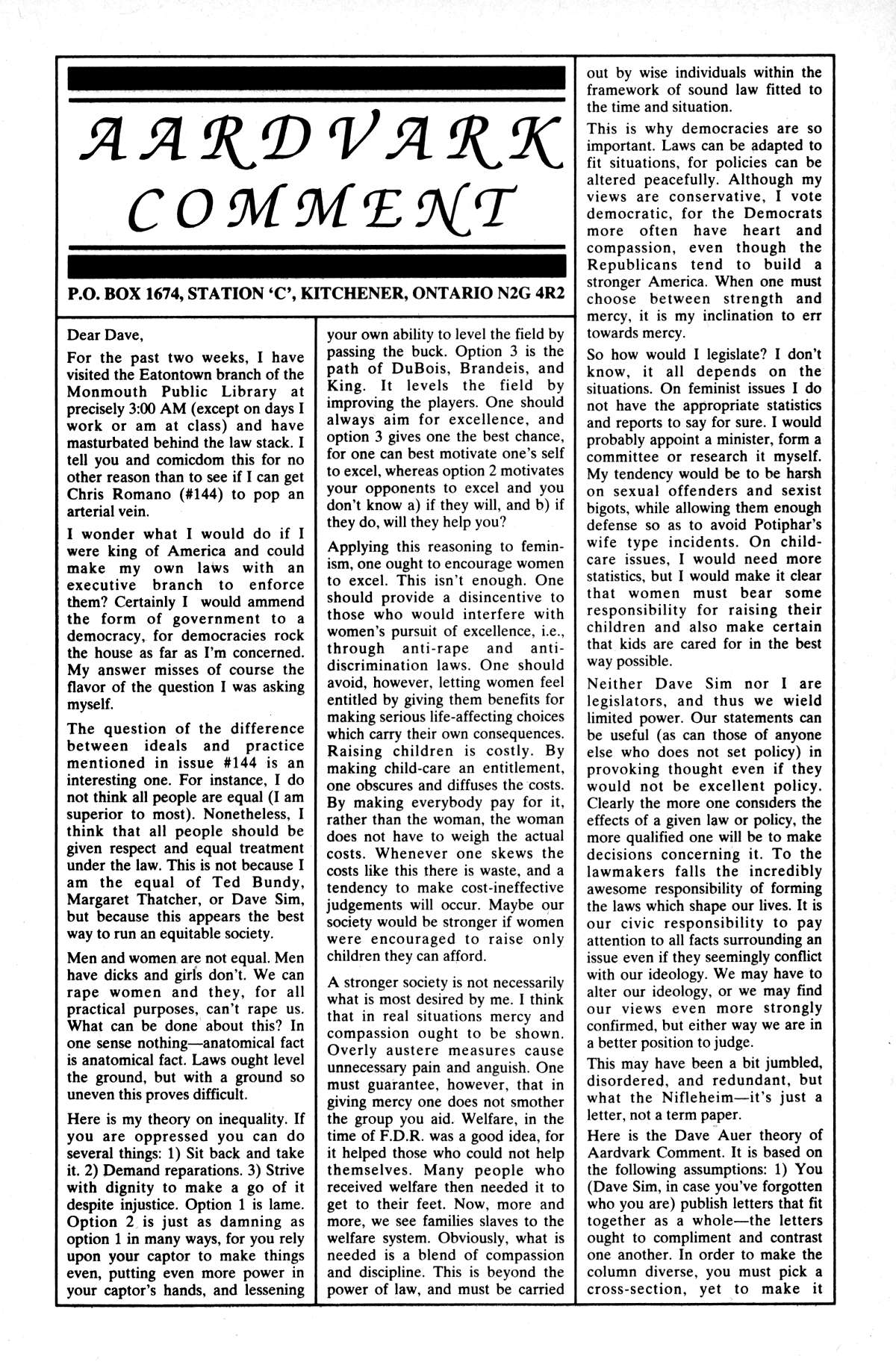 Read online Cerebus comic -  Issue #148 - 23