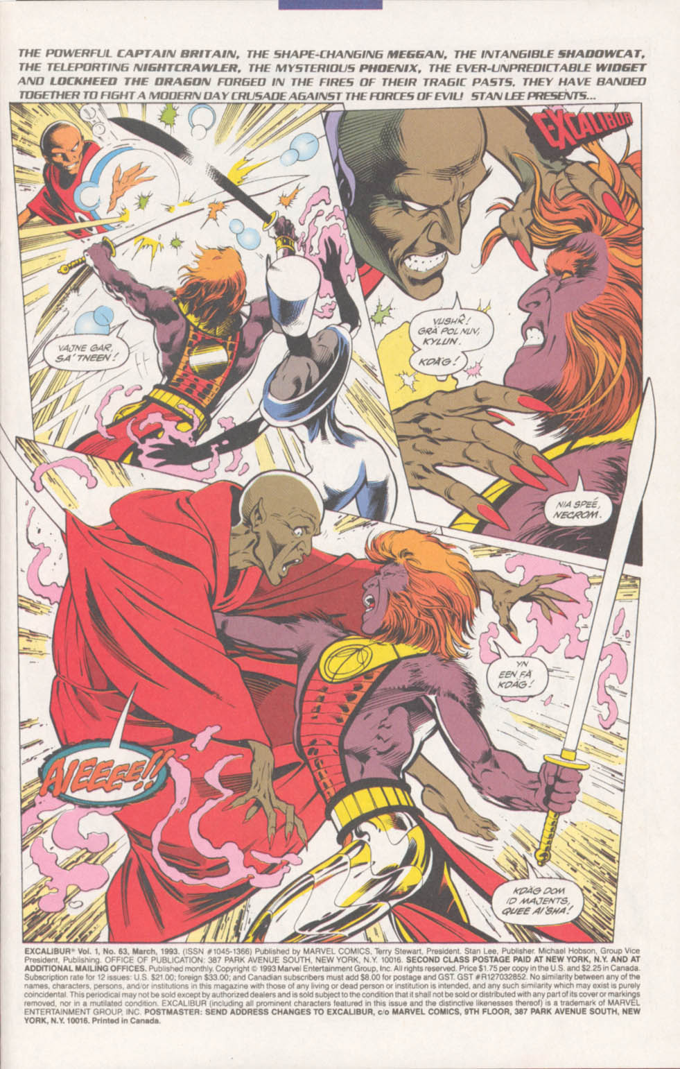 Read online Excalibur (1988) comic -  Issue #63 - 2