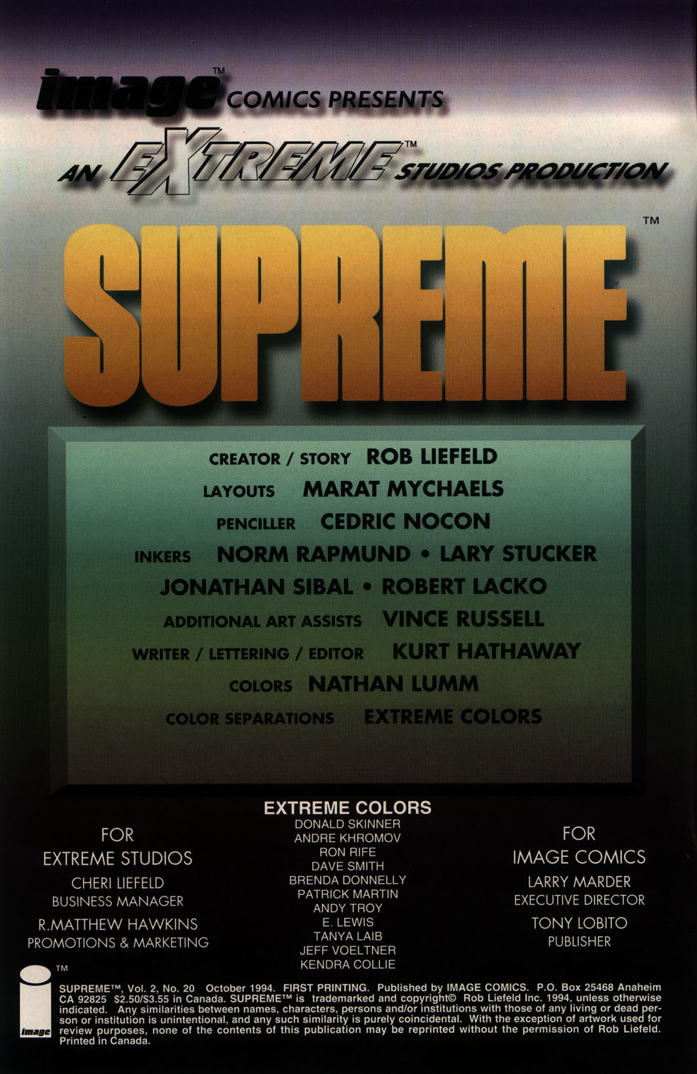 Read online Supreme (1992) comic -  Issue #20 - 2