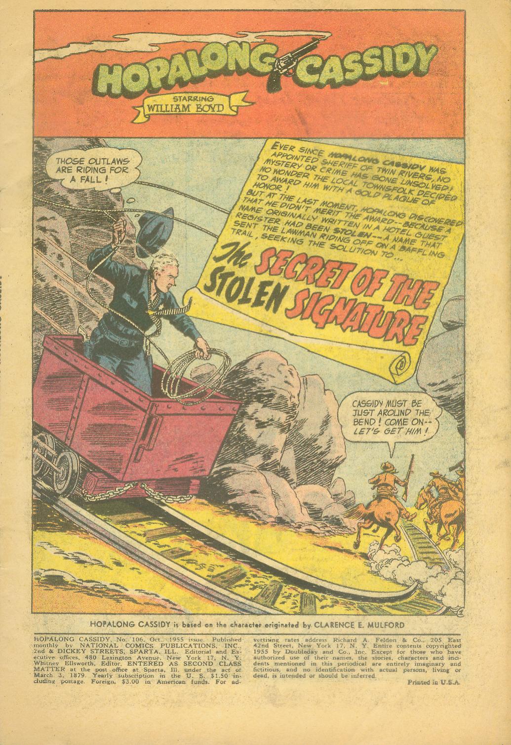 Read online Hopalong Cassidy comic -  Issue #106 - 3