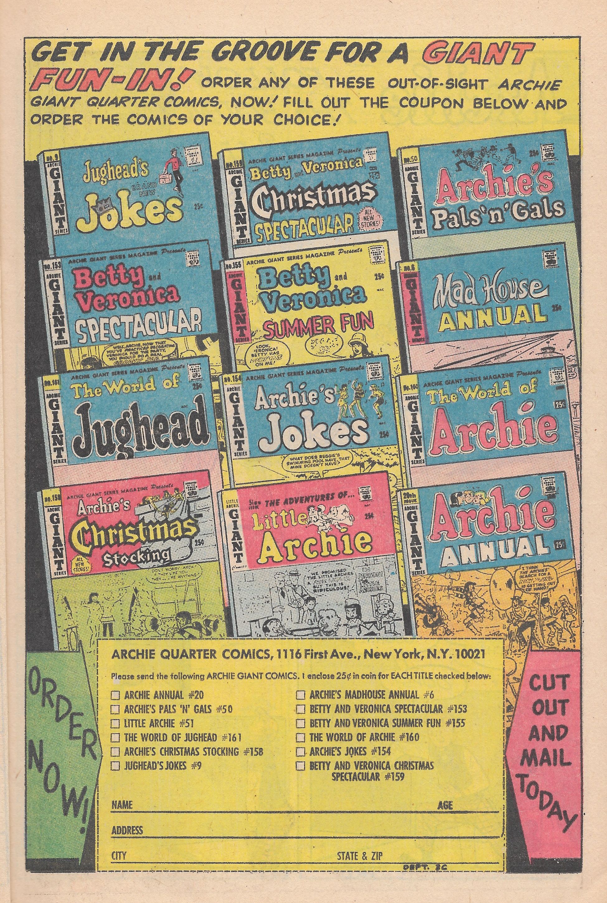 Read online Archie Giant Series Magazine comic -  Issue #160 - 9