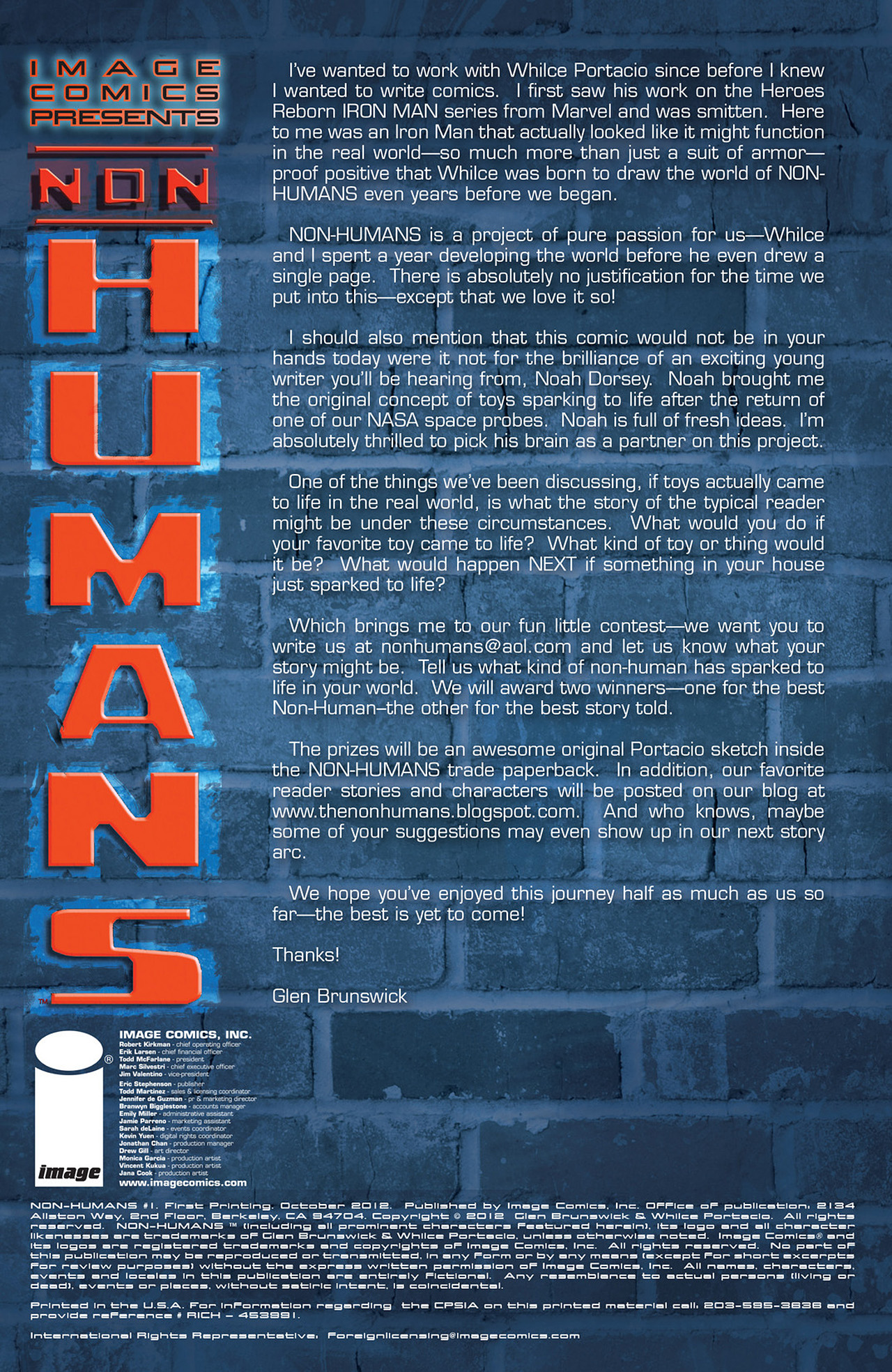 Read online Non-Humans comic -  Issue #1 - 2