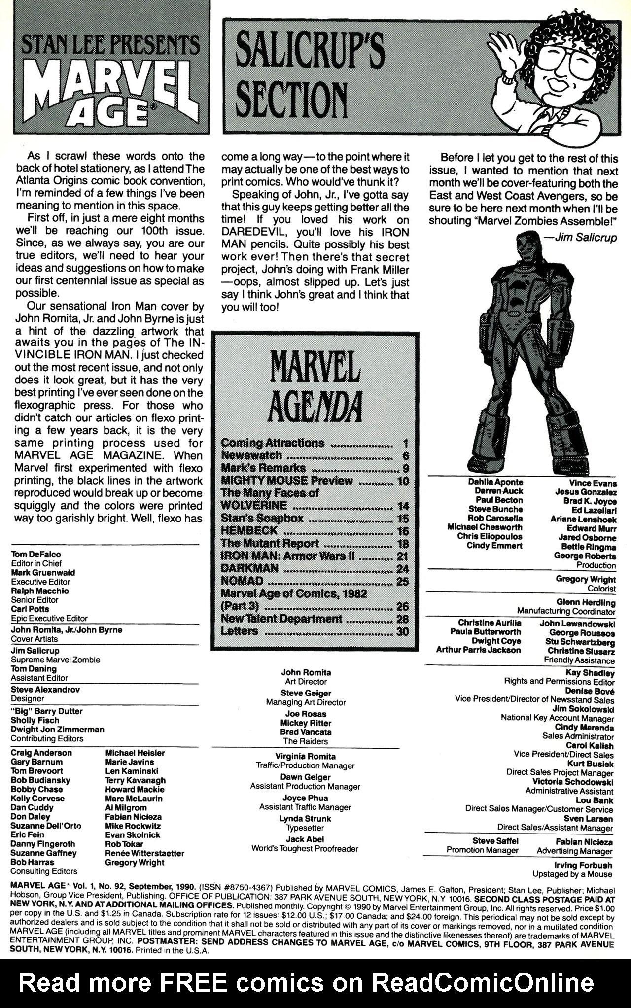 Read online Marvel Age comic -  Issue #92 - 2