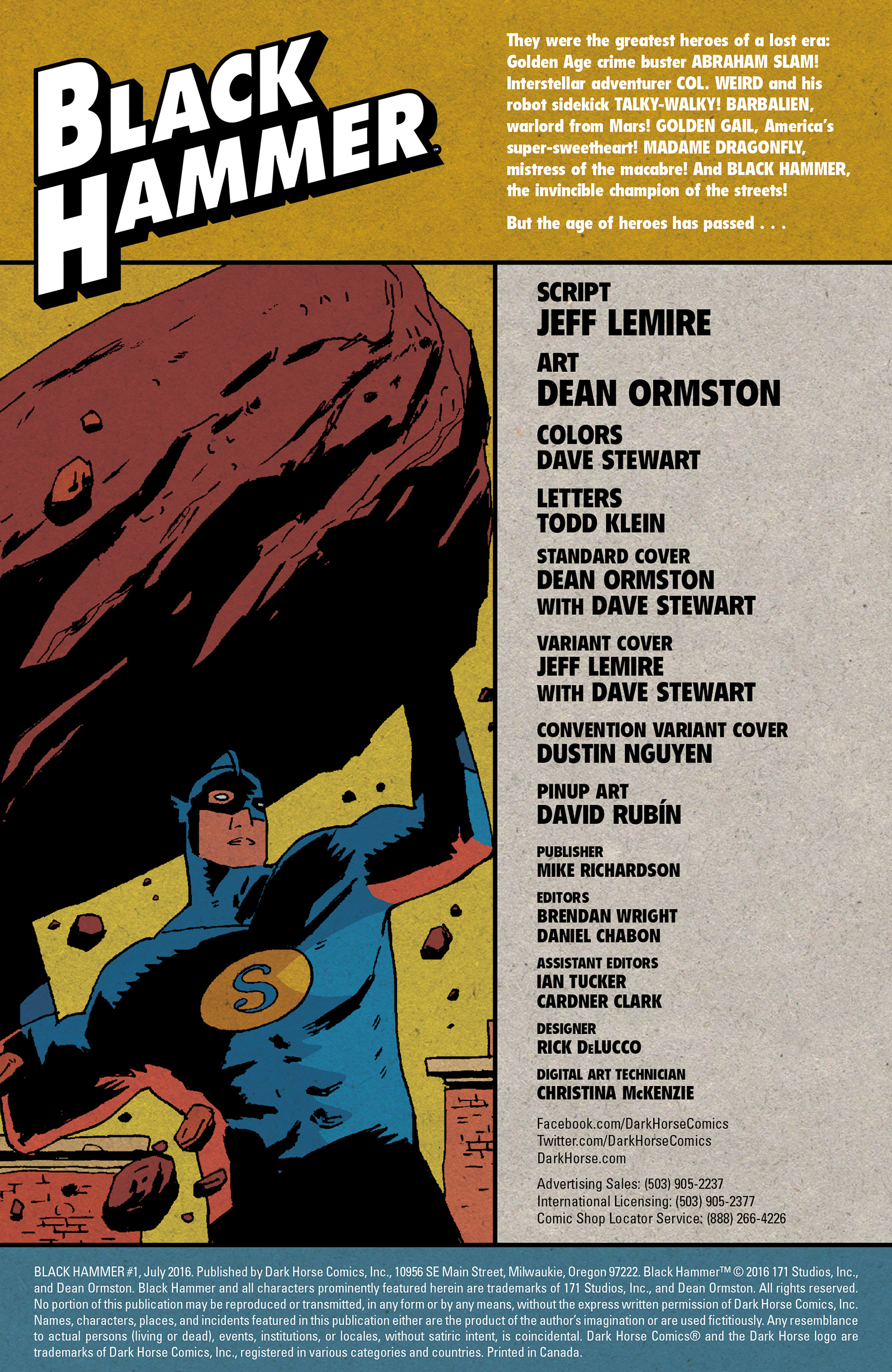 Read online Black Hammer comic -  Issue #1 - 2