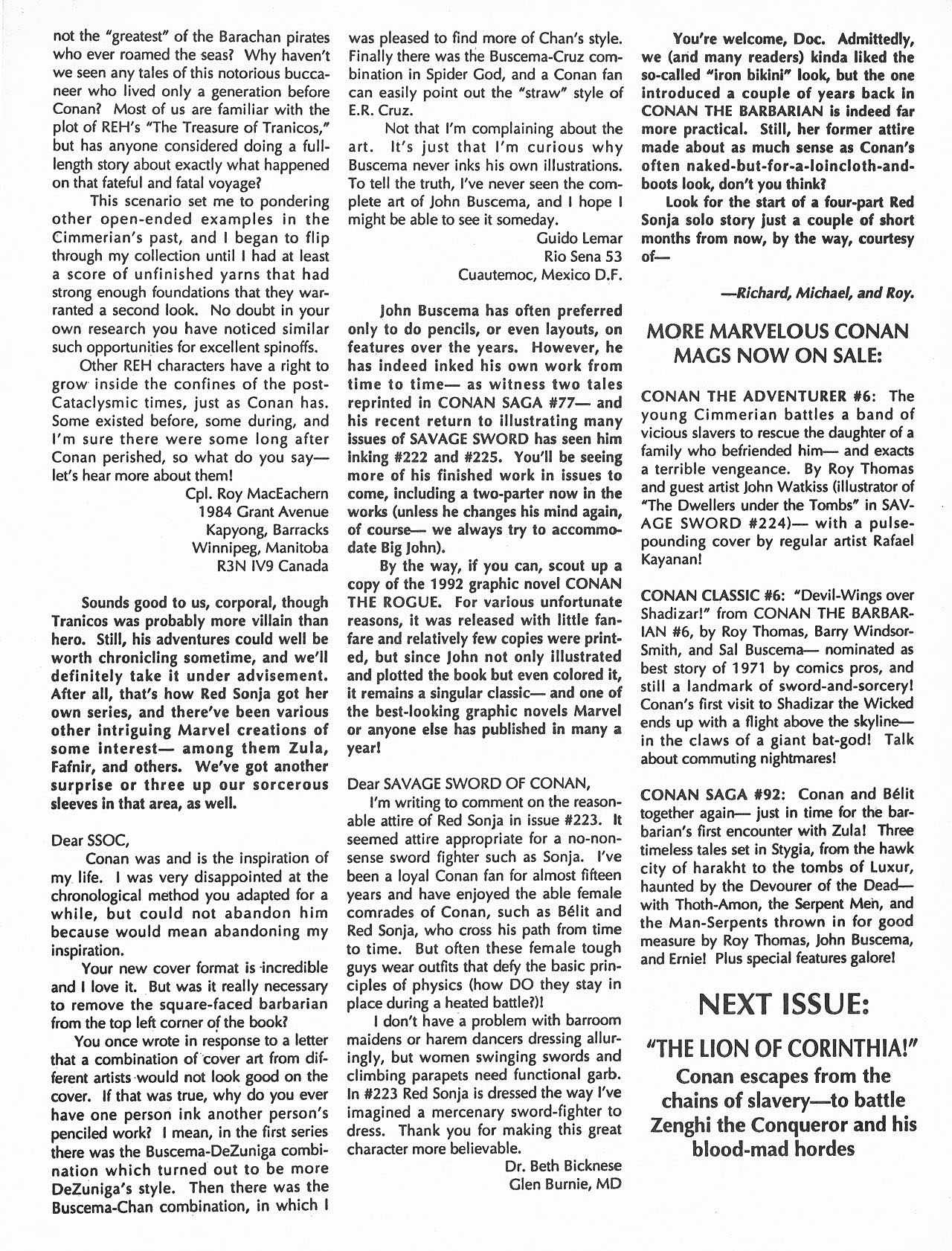 Read online The Savage Sword Of Conan comic -  Issue #227 - 65