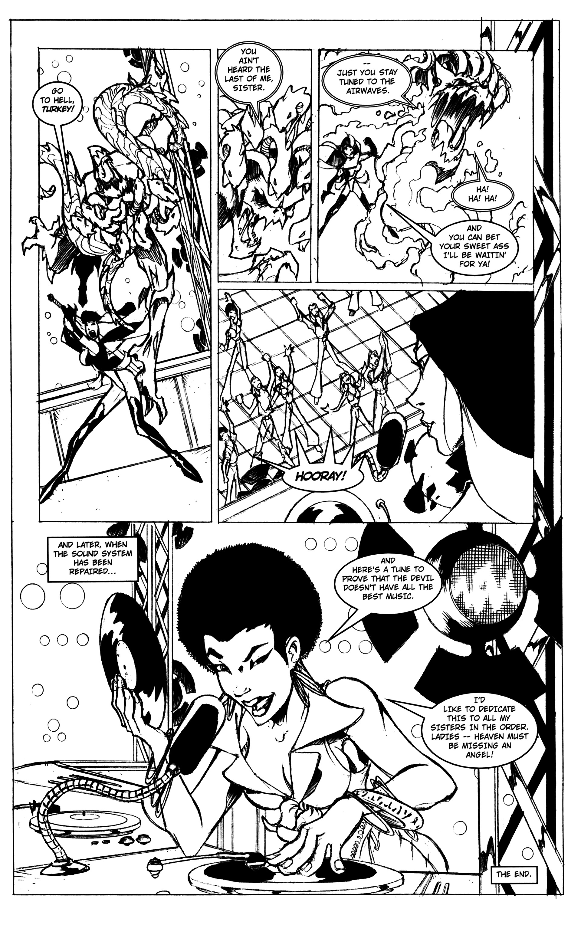 Read online Warrior Nun: Black & White comic -  Issue #19 - 24