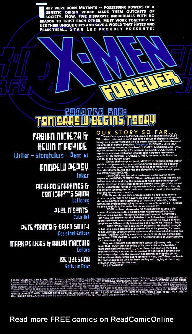 Read online X-Men Forever (2001) comic -  Issue #6 - 3