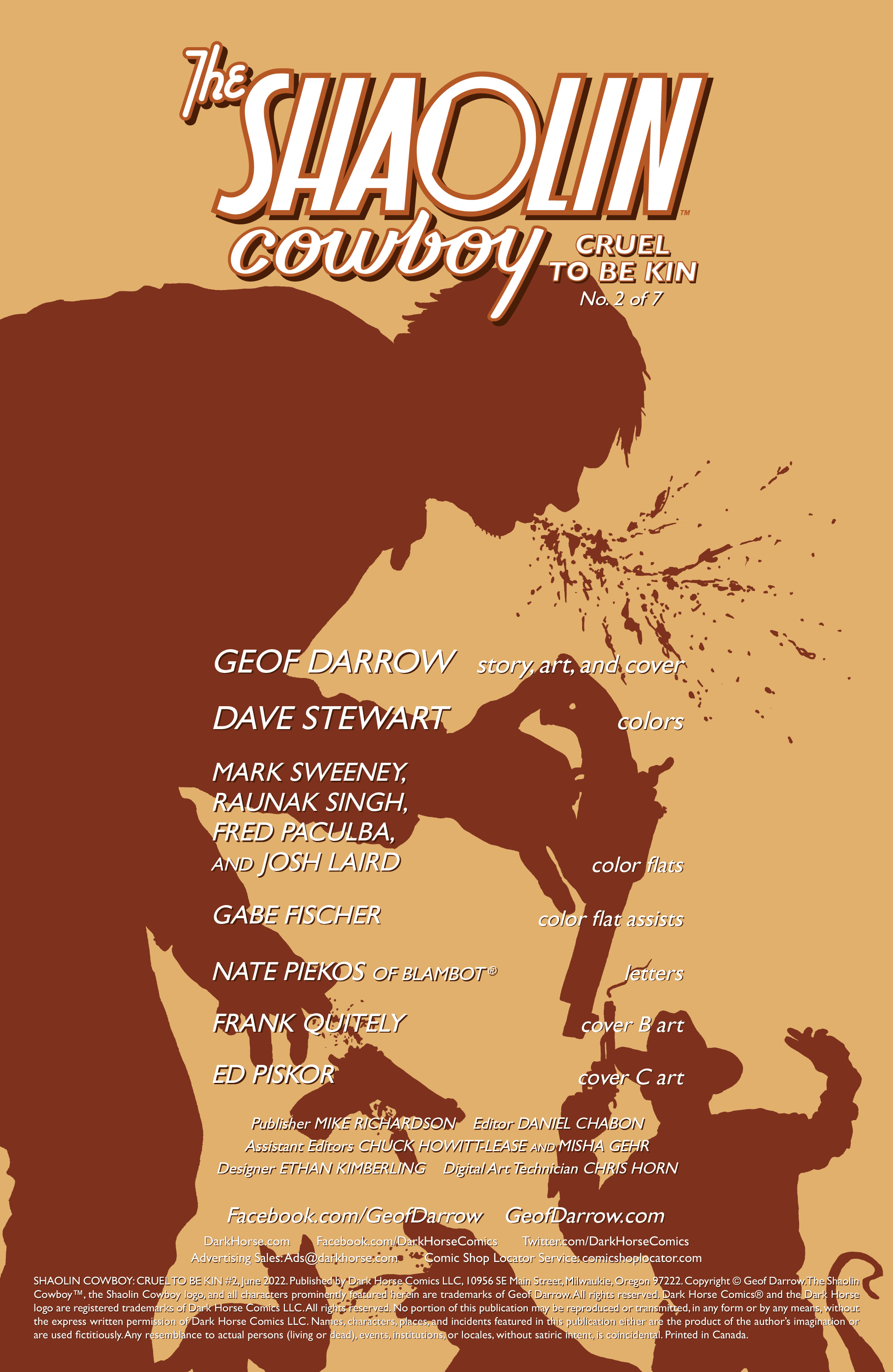 Read online Shaolin Cowboy: Cruel to Be Kin comic -  Issue #2 - 28