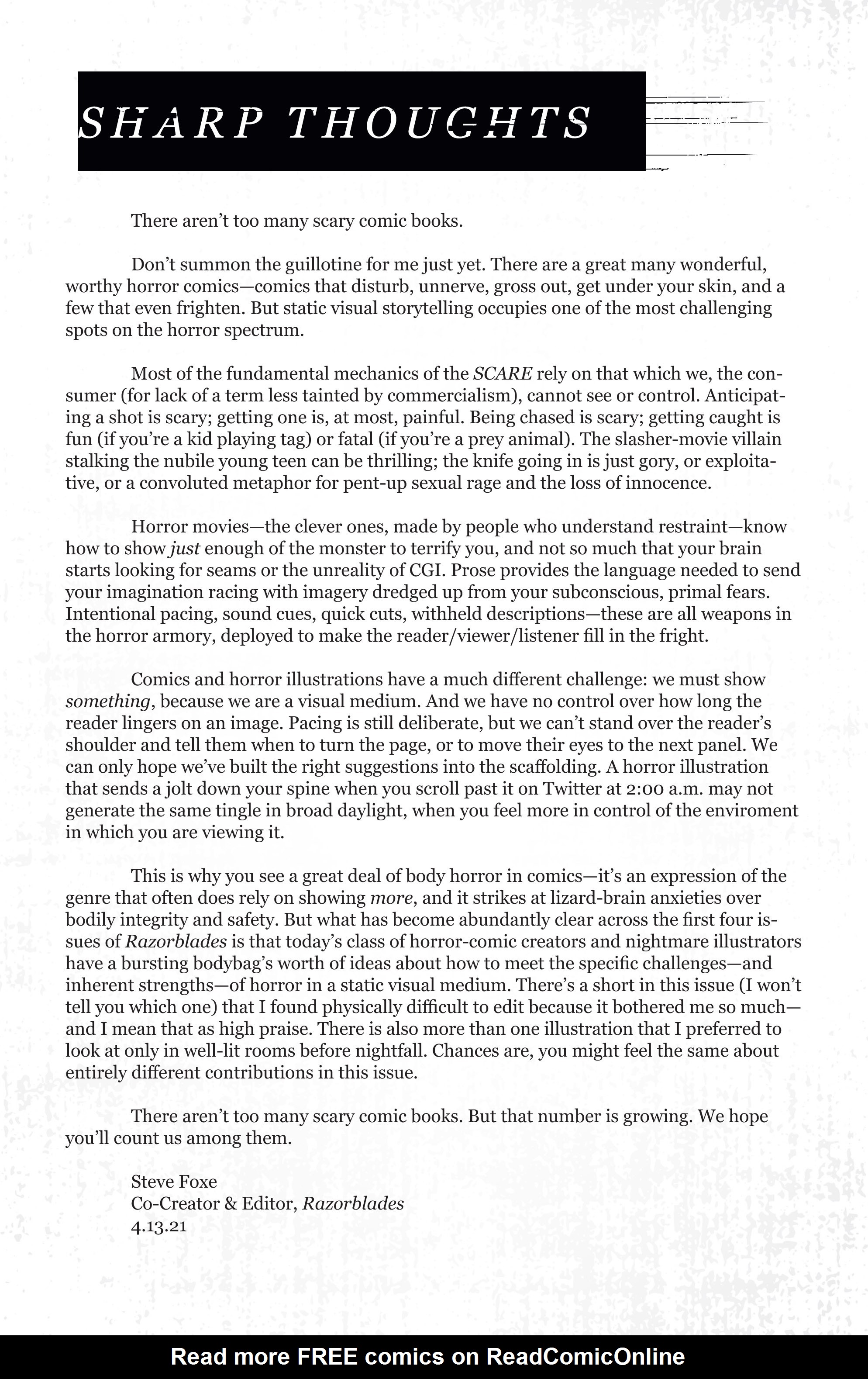 Read online Razorblades: The Horror Magazine comic -  Issue #4 - 8