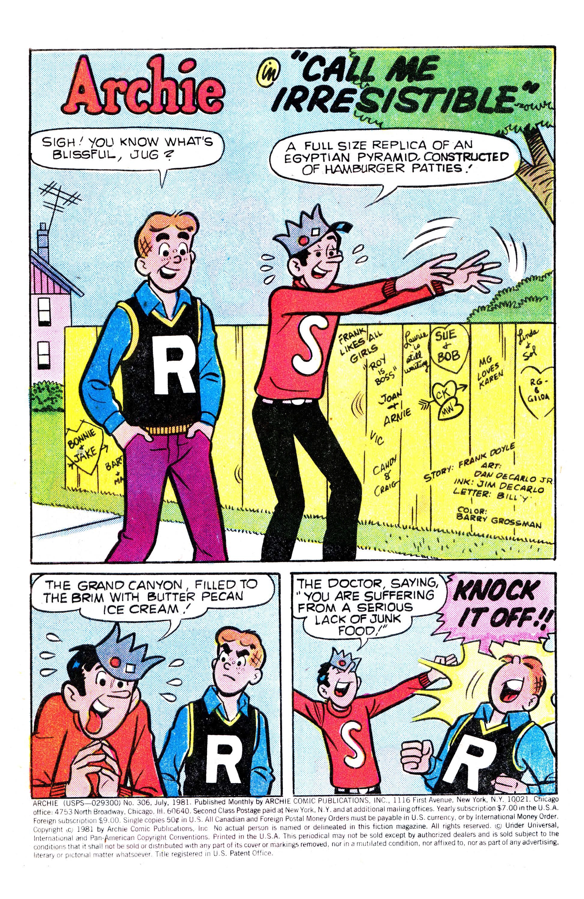 Read online Archie (1960) comic -  Issue #306 - 2