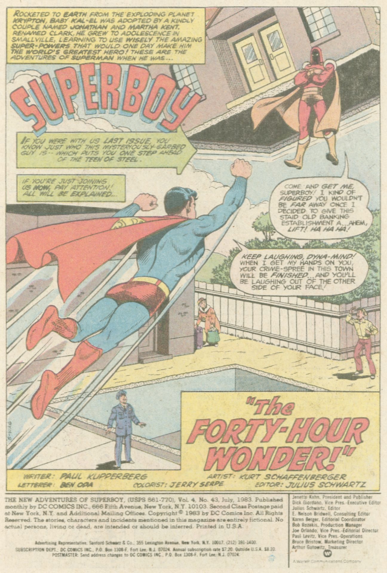 The New Adventures of Superboy 43 Page 1